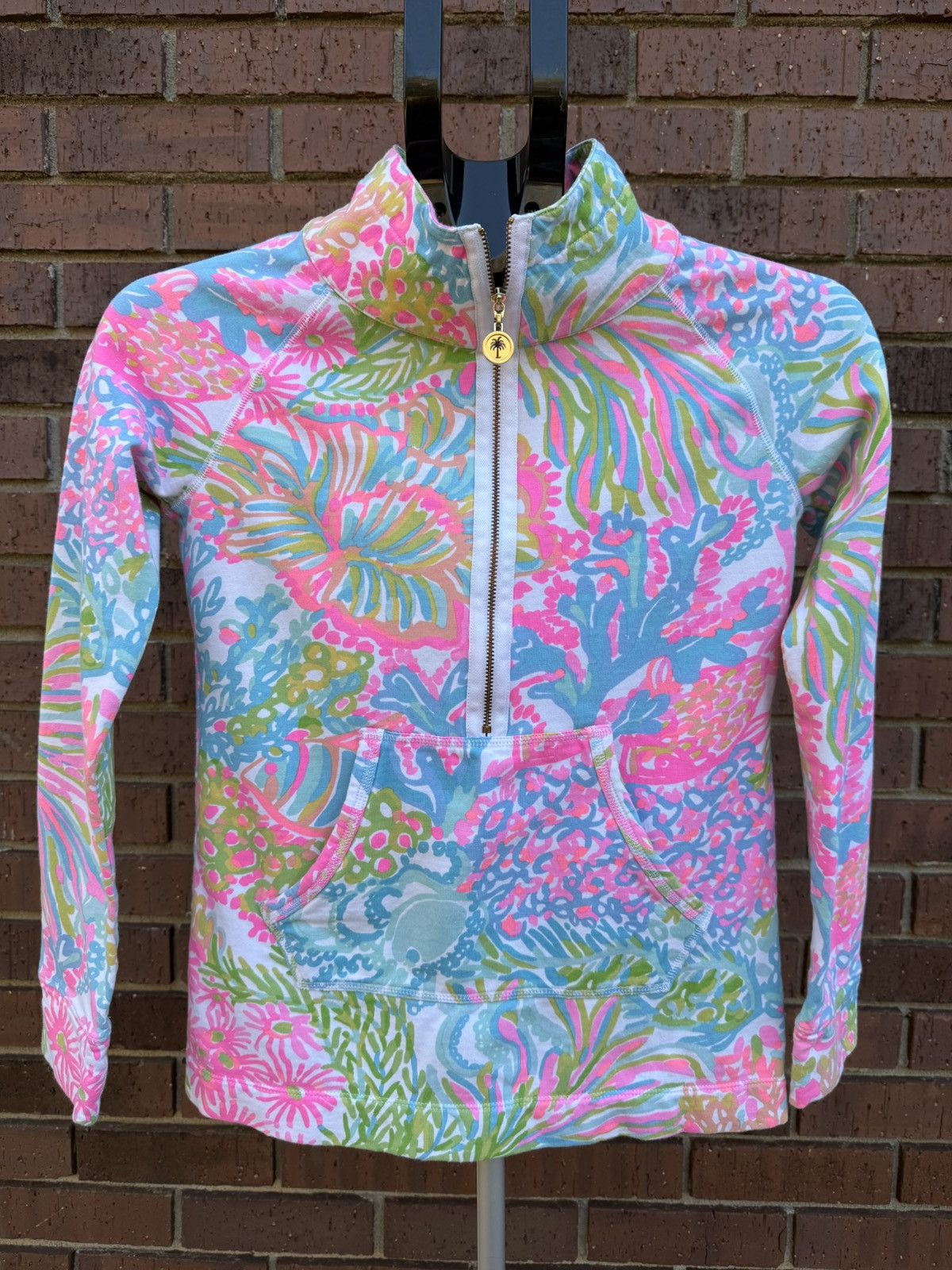 Lilly Pulitzer Lilly Pulitzer Skipper Popover Jacket Top Lovers Coral Size XXS / US 00 / IT 34 - 2 Thumbnail