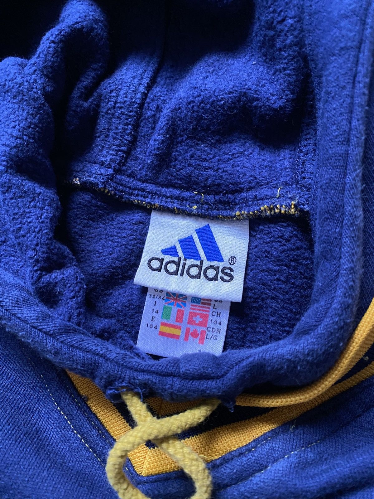 Adidas × Vintage Vintage 90s Adidas Basketball Hoodie Big logo Size US XS / EU 42 / 0 - 5 Thumbnail