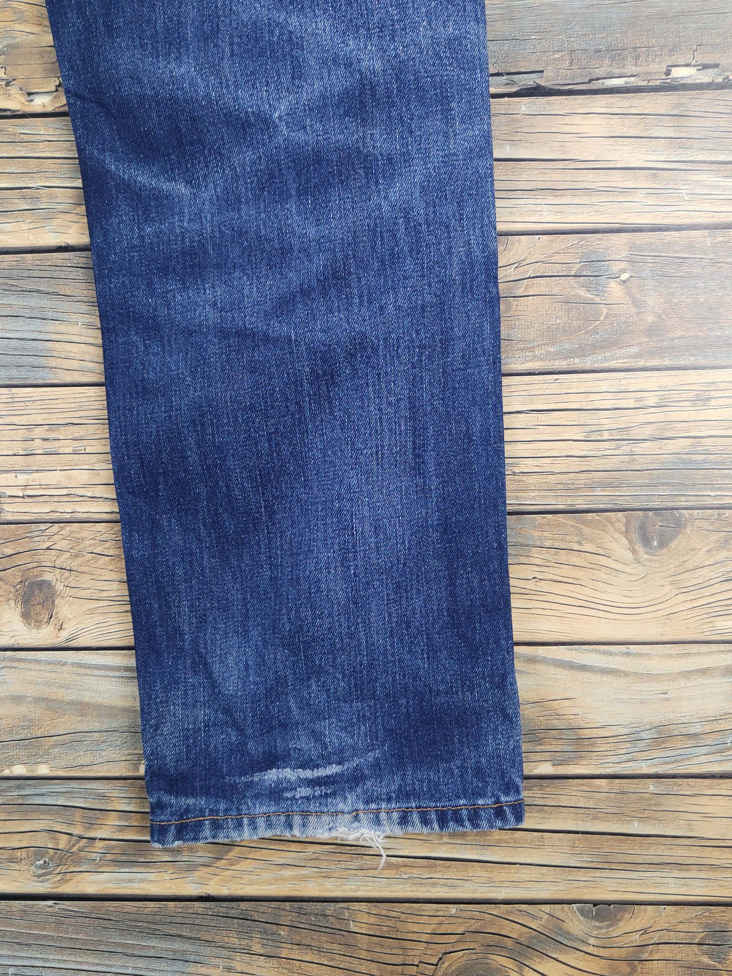 Levi's Vintage Levis 502 Redline Selvedge Faded Blue Jeans #W1323 Size US 33 - 13 Thumbnail