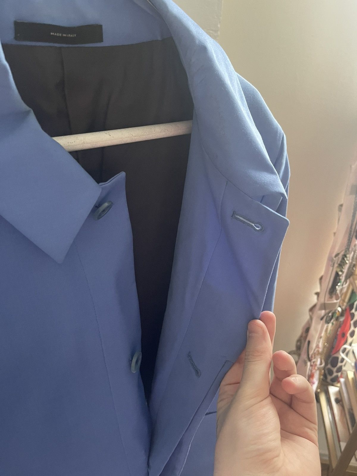 Paul Smith Cornflower Blue Wool Shirt Jacket Size US L / EU 52-54 / 3 - 8 Thumbnail