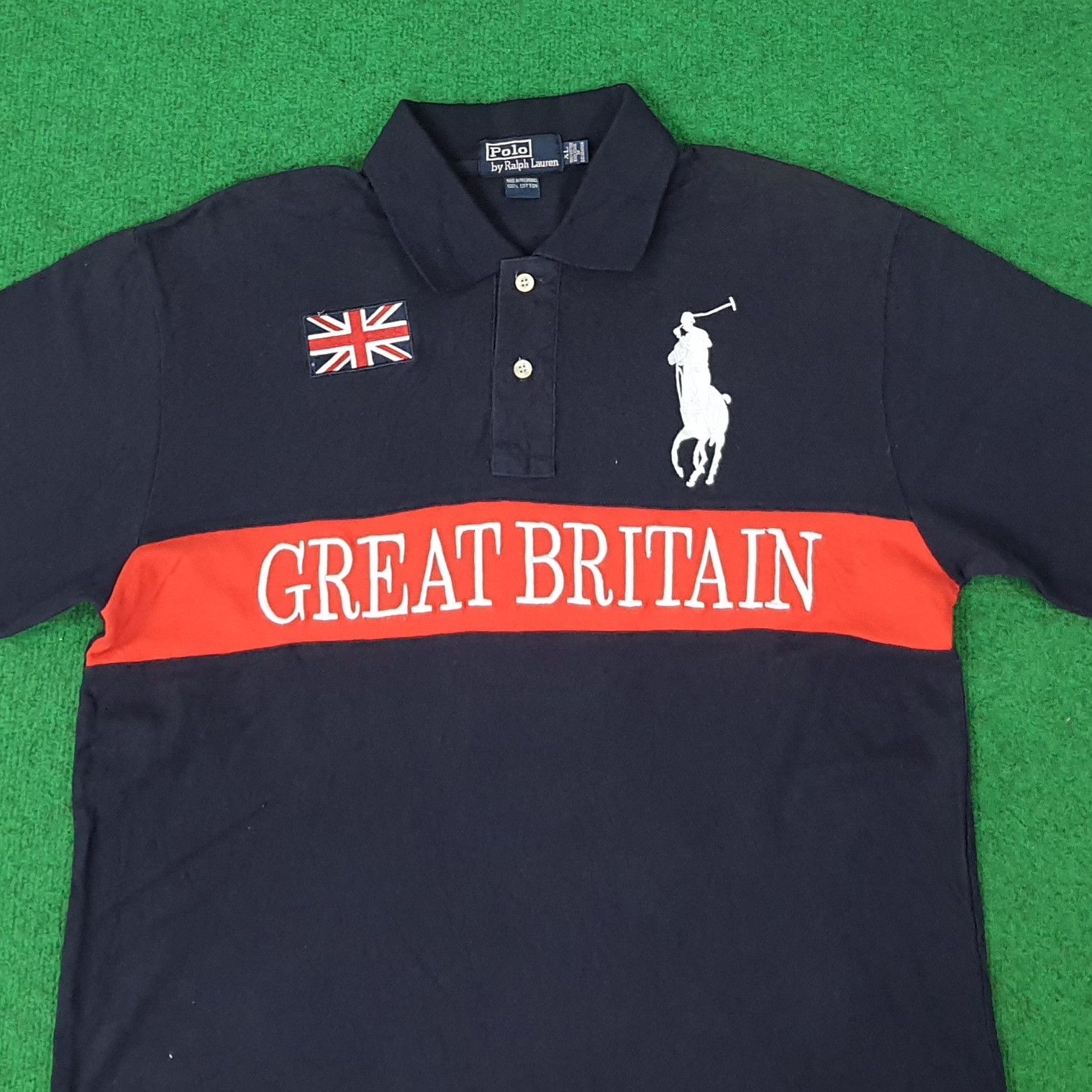 Polo Ralph Lauren Vintage Polo Ralph Lauren Great Britain Polo Shirt C259N79 Size US L / EU 52-54 / 3 - 2 Thumbnail