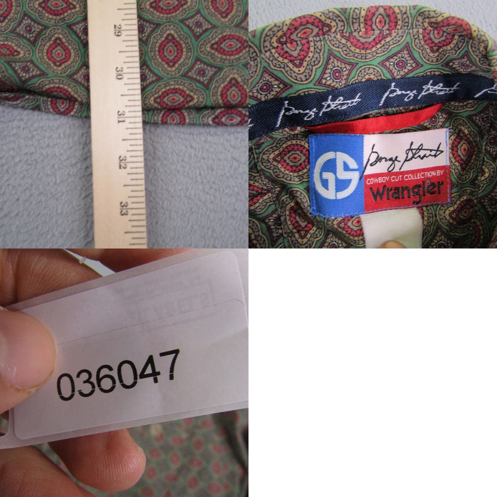 Wrangler Wrangler Shirt Mens Extra Large Green Red Paisley George Western Button Up Size US XL / EU 56 / 4 - 8 Thumbnail