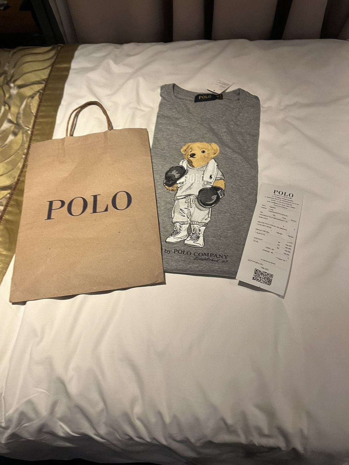 Polo Ralph Lauren Polo Ralph Lauren Bear Graphic T-Shirt Grey (Unisex) Size US M / EU 48-50 / 2 - 1 Thumbnail