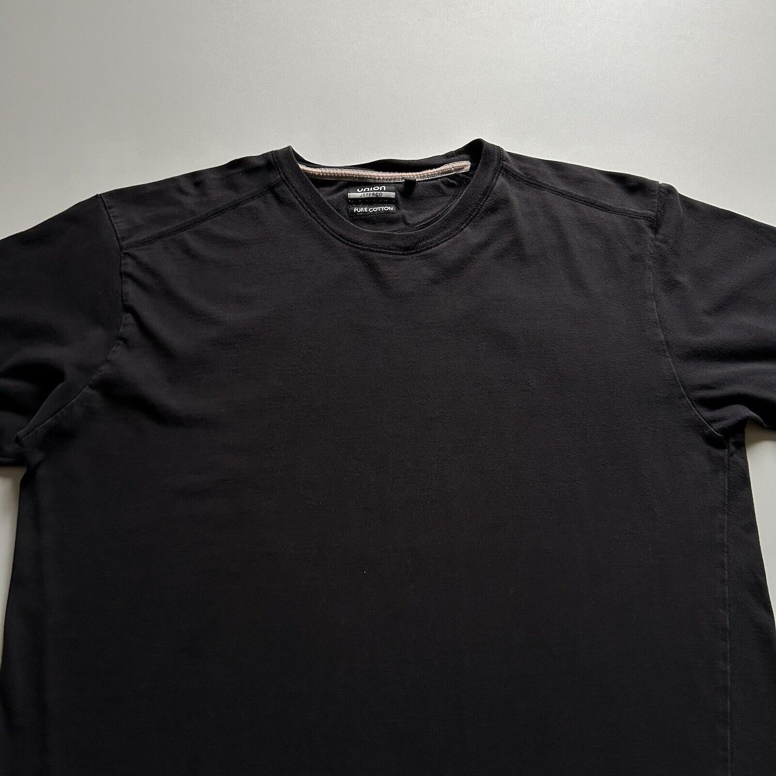 Vintage Vintage 2000s Sun Faded Black Blank Basic T Shirt Medium Size US M / EU 48-50 / 2 - 2 Thumbnail