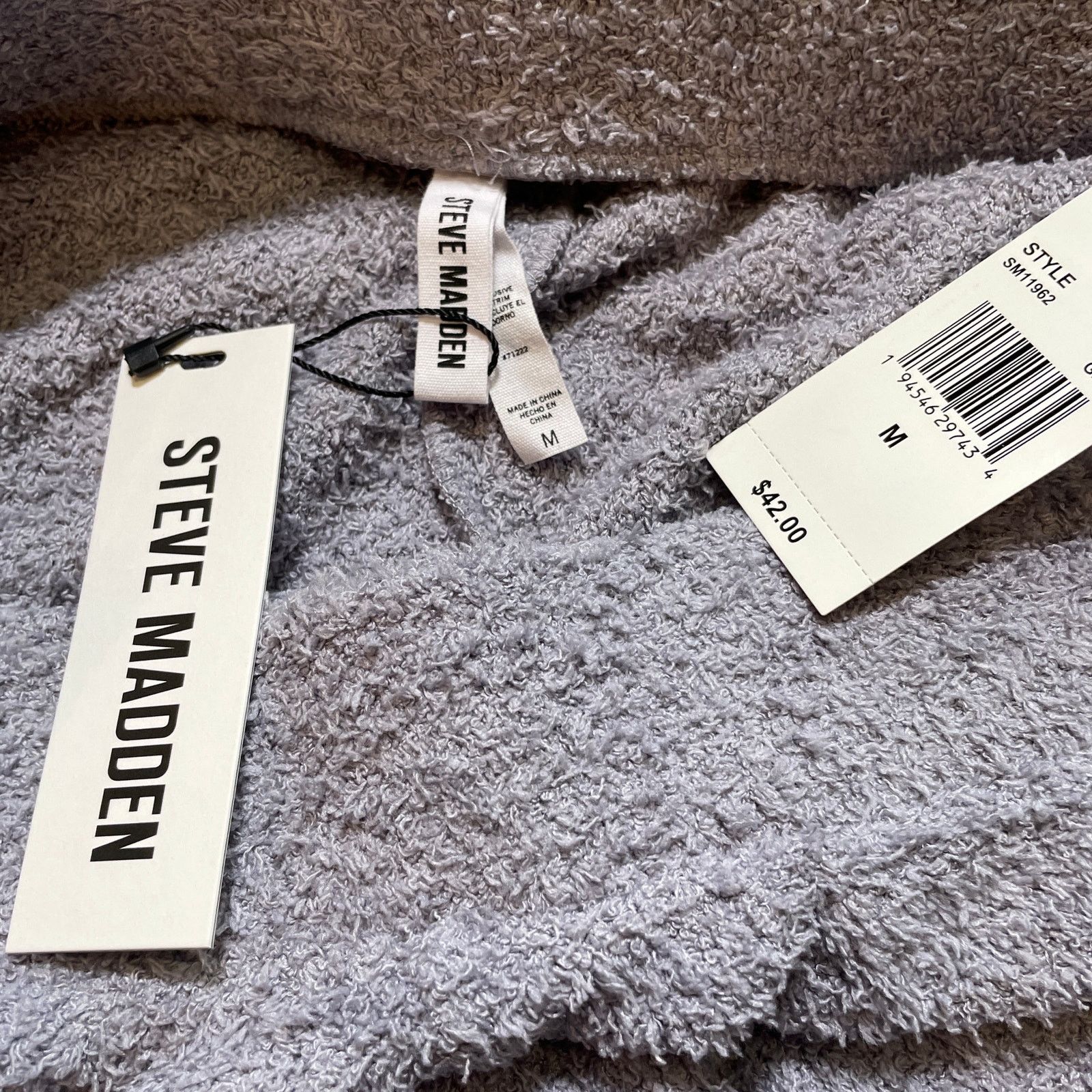 Steve Madden Steve Madden Women's Chenille Sleep Shorts lilac gay Medium Size 30" / US 8 / IT 44 - 4 Thumbnail