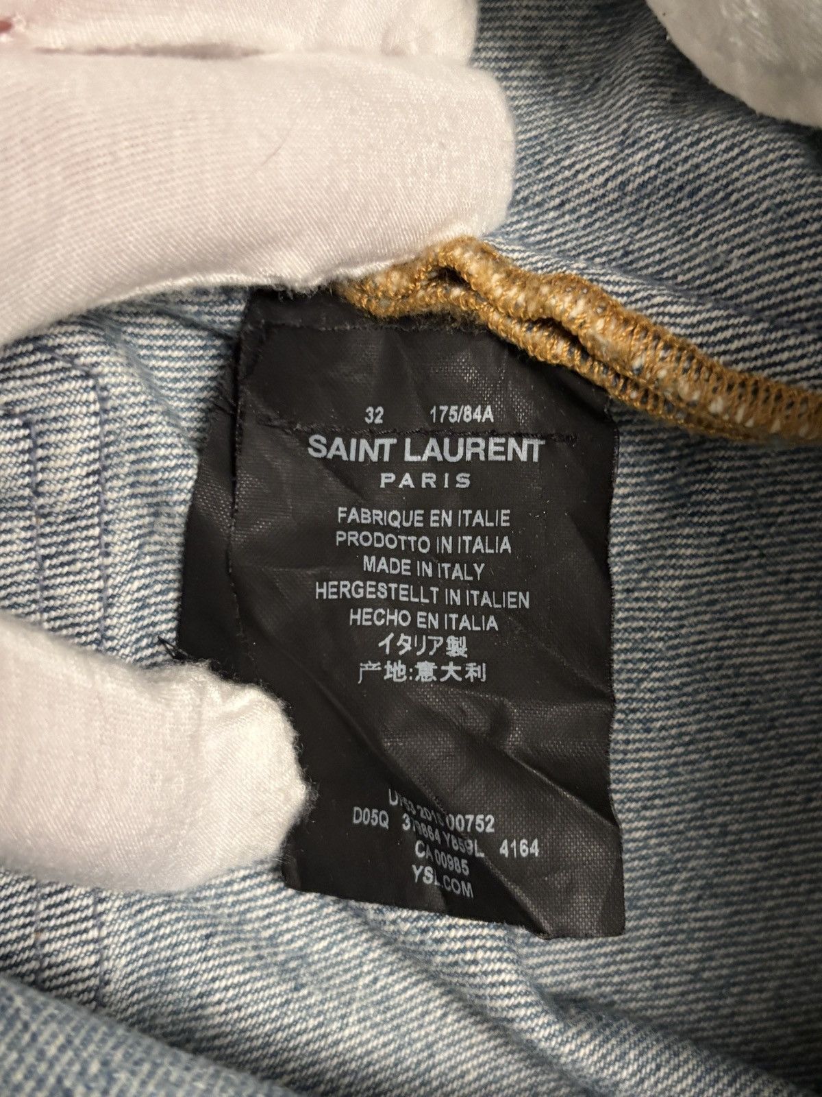Saint Laurent Paris SS16 Surf Sound Knee Repair Denim Size US 32 / EU 48 - 11 Thumbnail