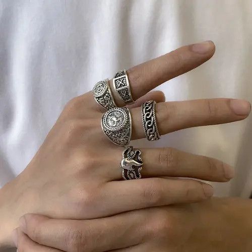 Jewelry 5pcs Rings Set Size ONE SIZE - 1 Thumbnail