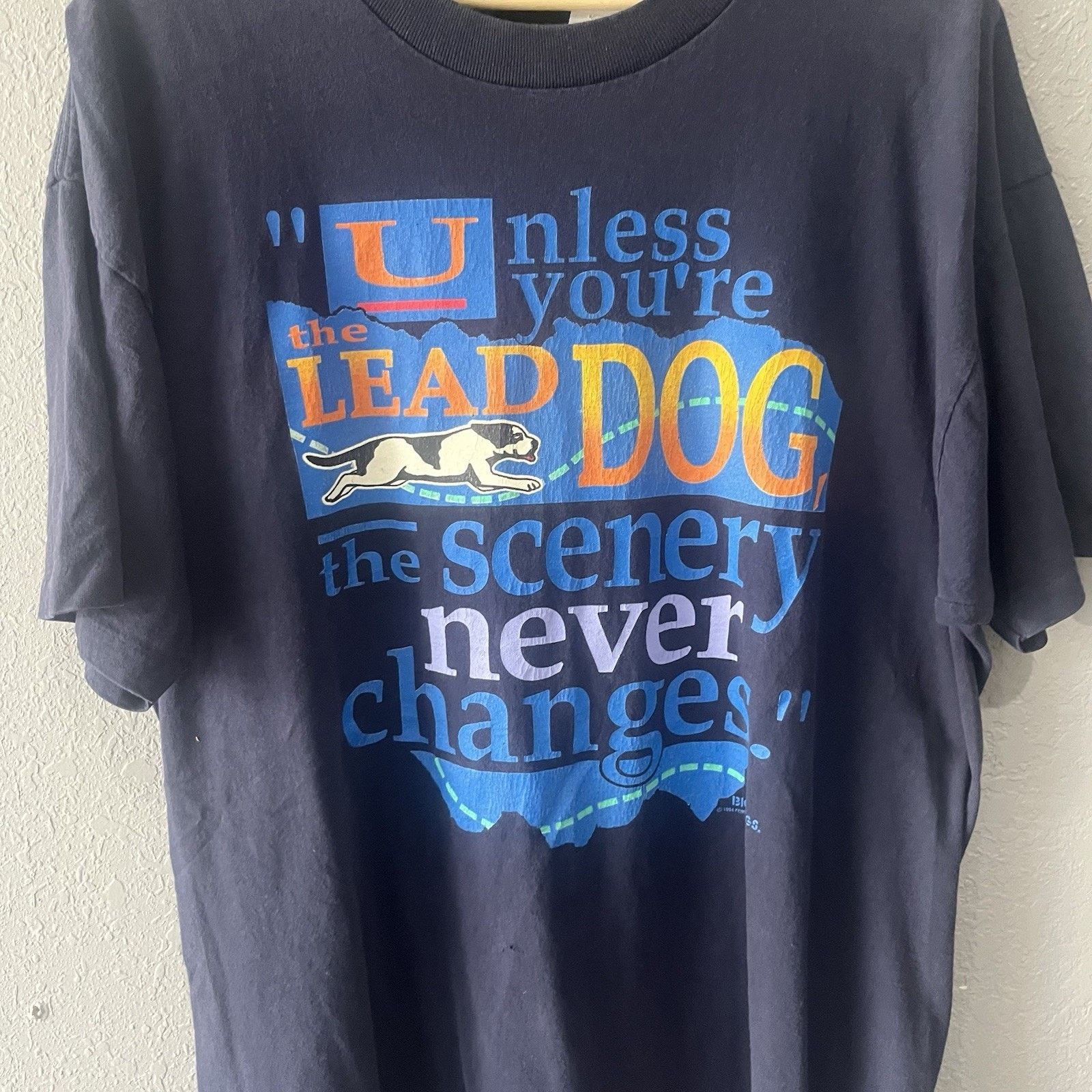 Big Dogs Vintage 1996 Blue Big Dogs Tshirt Men XL Single Stitch Short Size US XL / EU 56 / 4 - 2 Thumbnail