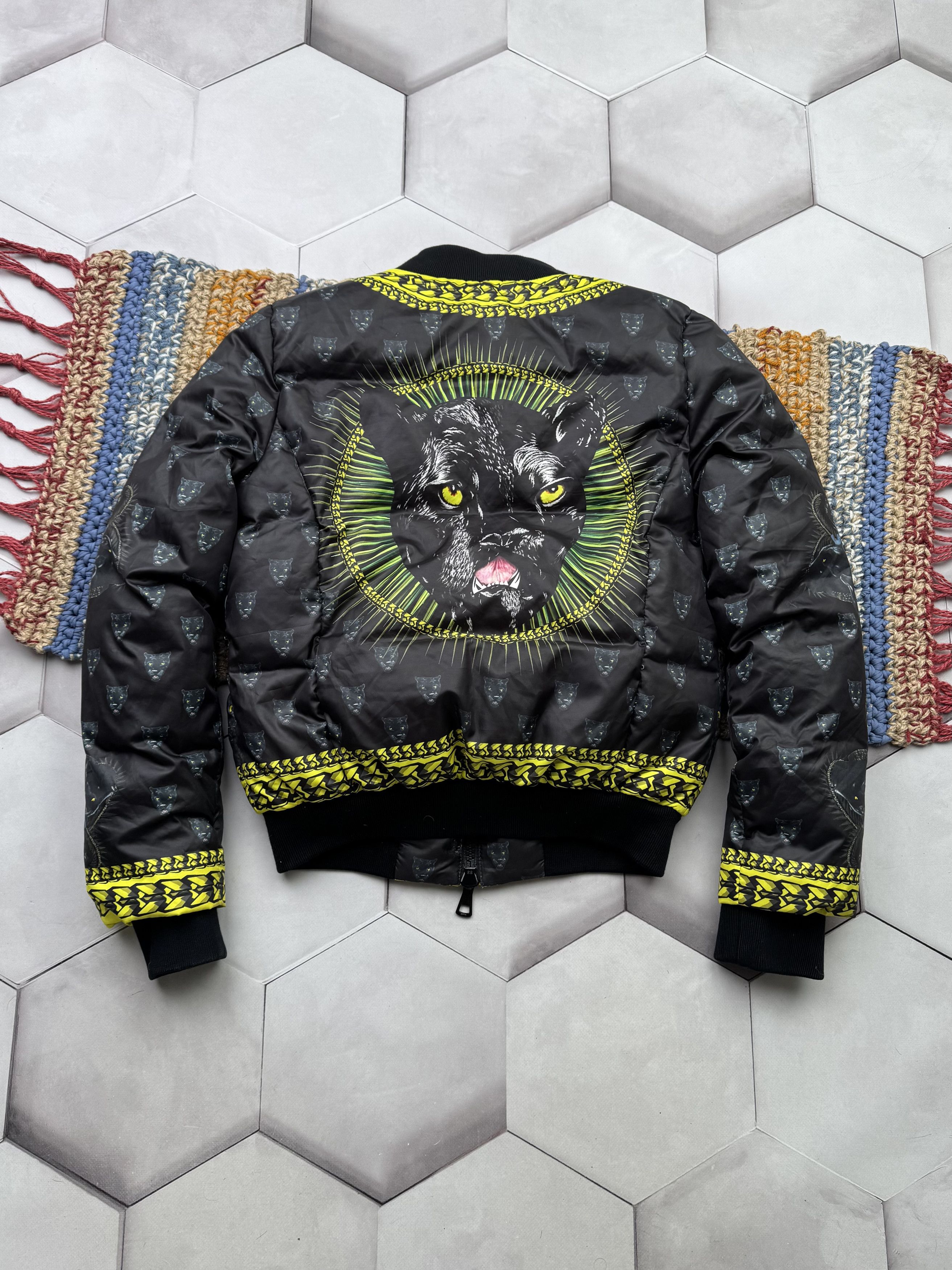 Vintage Vintage Cropped Down Printed Jacket (ES9) Size S / US 4 / IT 40 - 8 Thumbnail