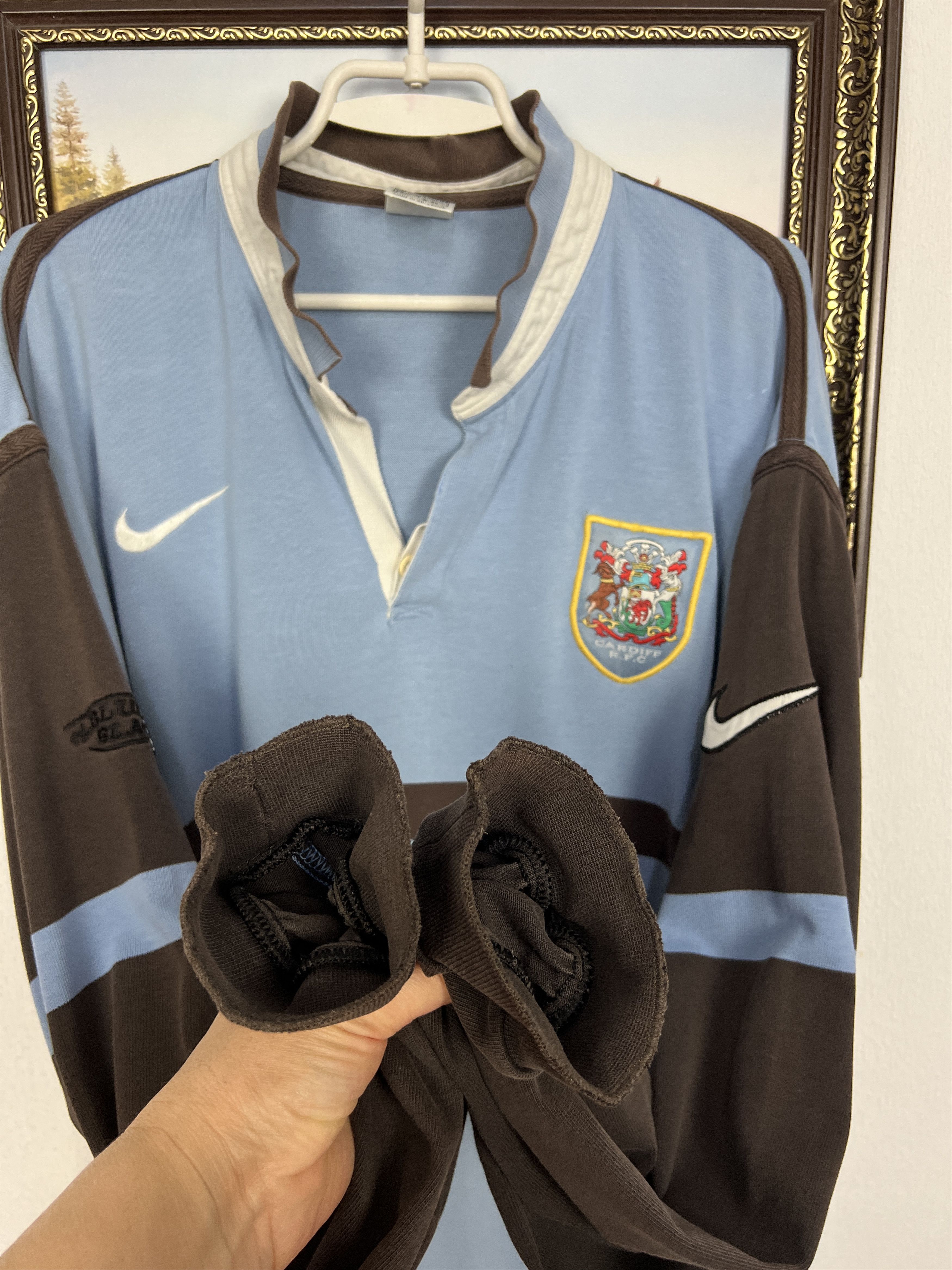 Nike Vintage 90's Cardiff Rugby Union Long Sleeve Jersey Trikot Size US XXL / EU 58 / 5 - 6 Thumbnail