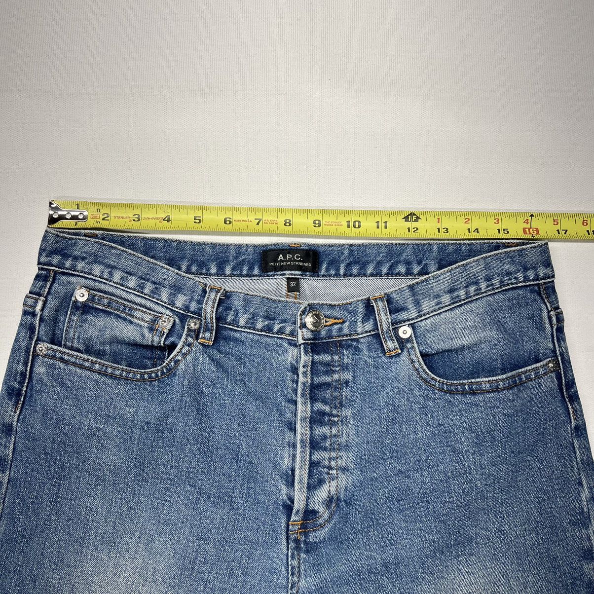 A.P.C. APC Petite New Standard Jeans Blue Denim Washed Faded Unisex Size US 32 / EU 48 - 19 Thumbnail