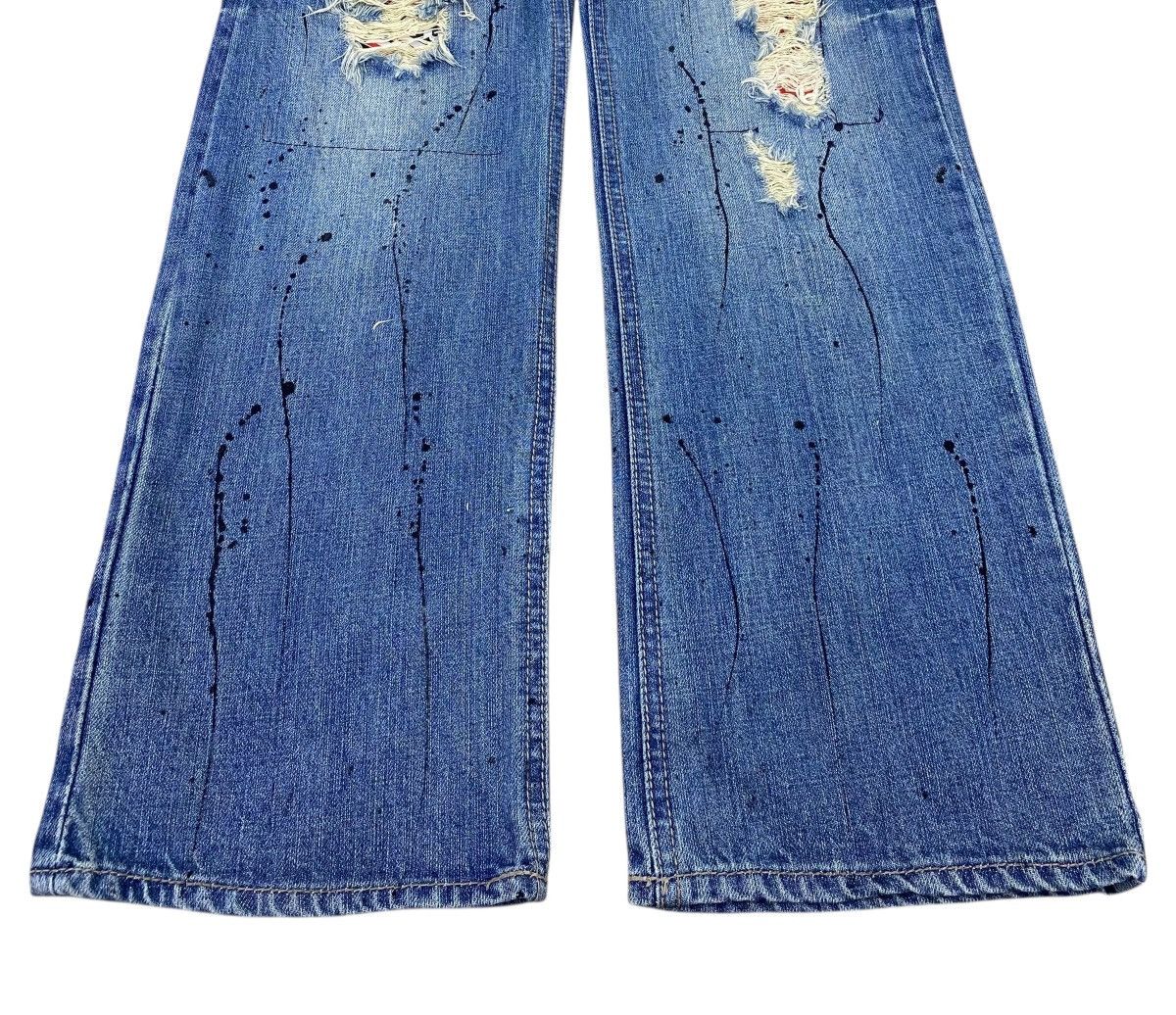 Japanese Brand Japanese Brand Distressed Splash Paint Straight Leg Jeans Size US 28 / EU 44 - 5 Thumbnail