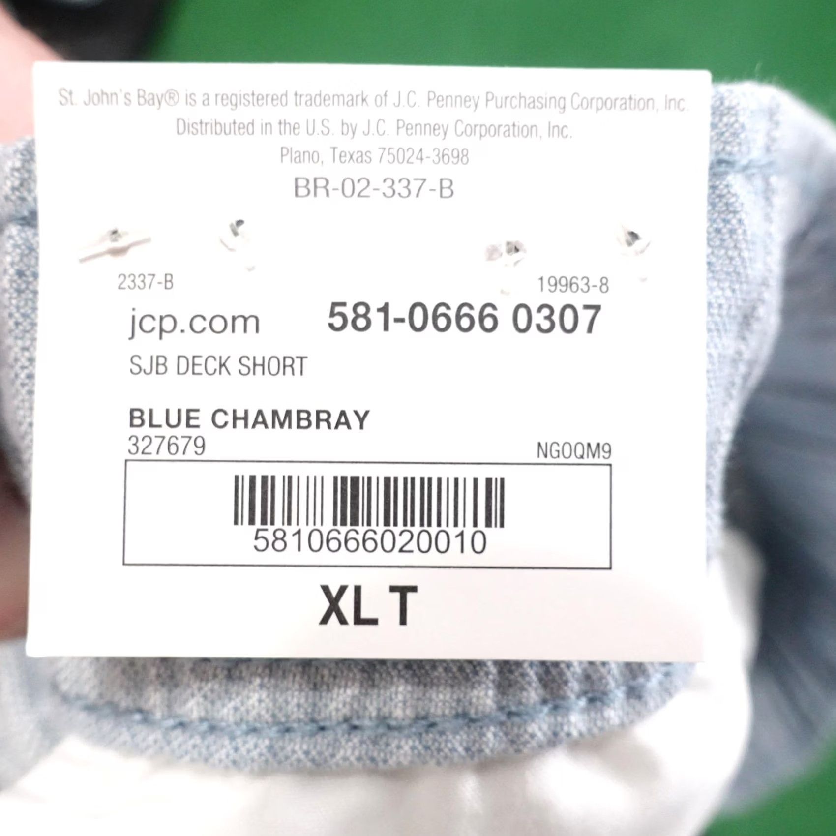Vintage St. John's Bay Shorts Mens XLT Blue Chambray Drawstring Cotton 8 Inseam Size US 36 / EU 52 - 6 Thumbnail