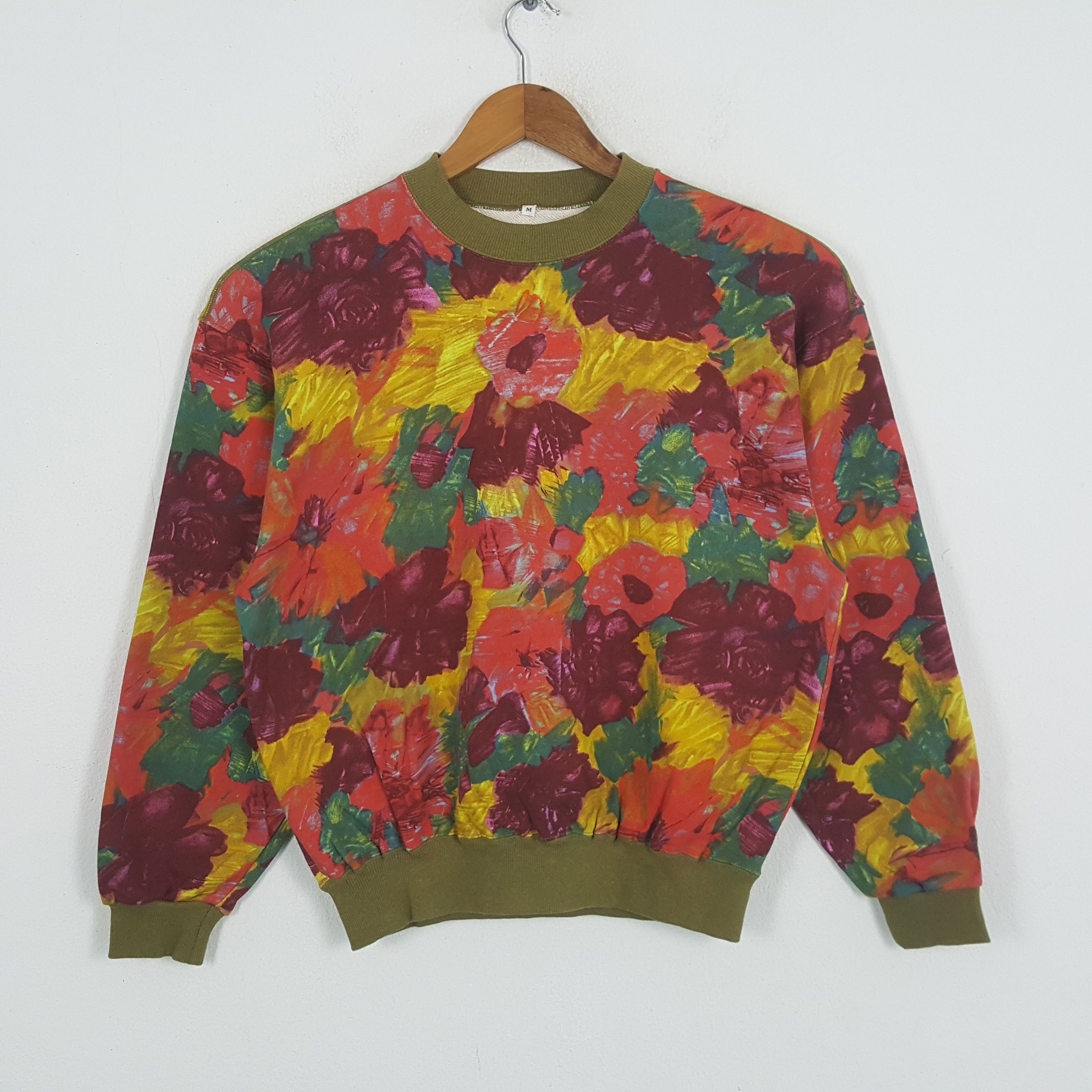 Designer × Vintage Vintage Flowers Art Fashion Designer Style Sweatshirt Size US M / EU 48-50 / 2 - 1 Thumbnail