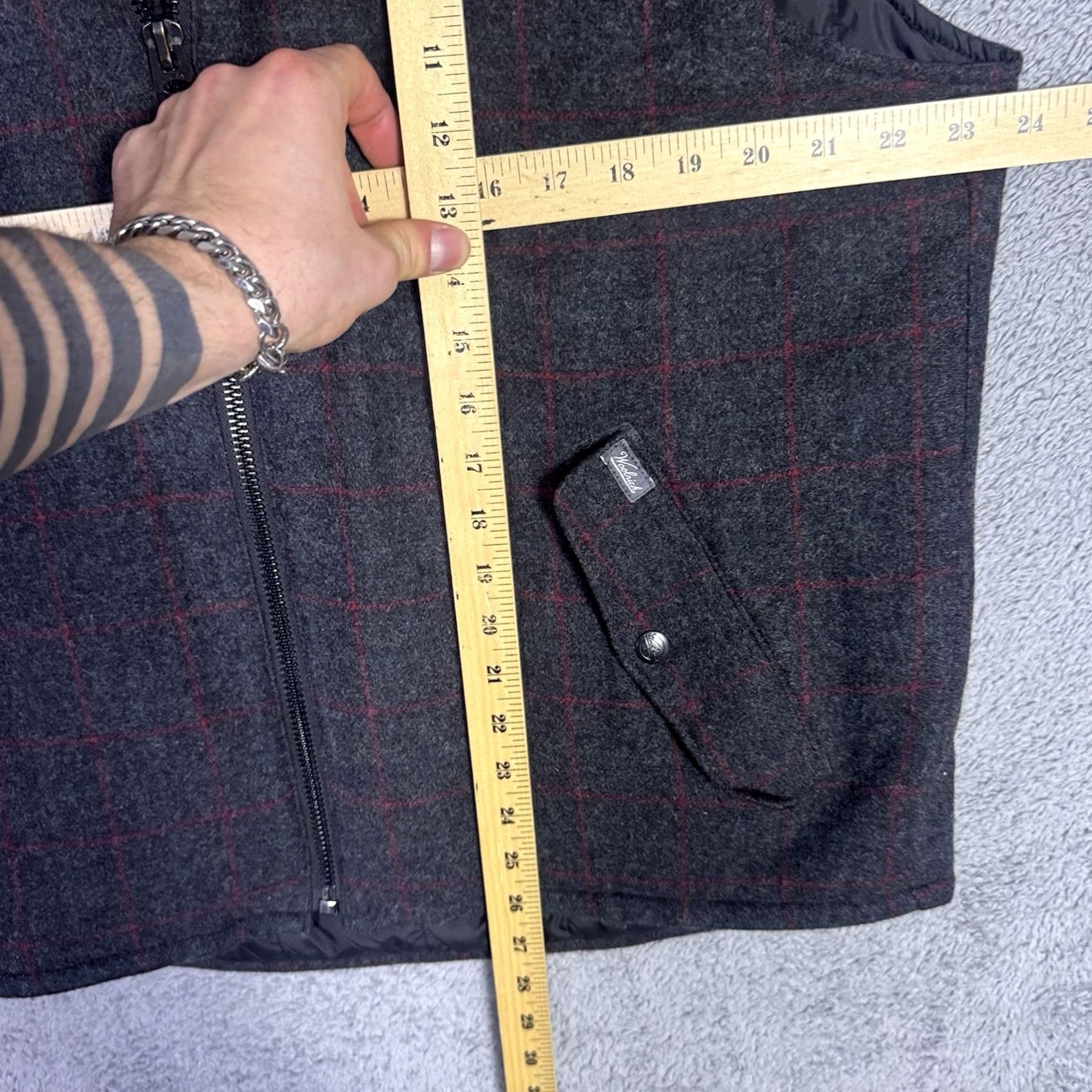 Vintage Woolrich Wool Vest Mens L Plaid Full Zip Quilted Outdoor Barn Chore Pockets Vest Size US L / EU 52-54 / 3 - 6 Thumbnail