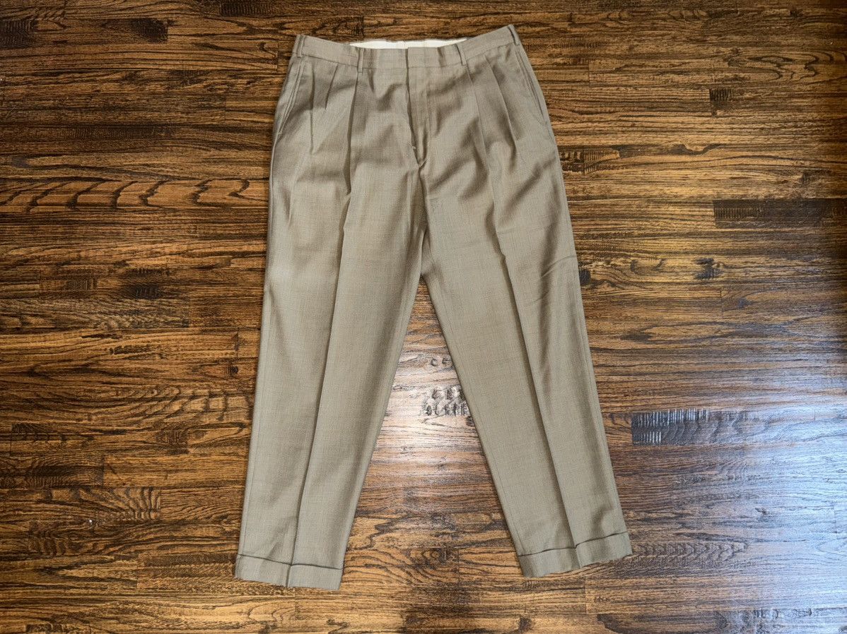Tommy Hilfiger Tommy Hilfiger Tan Khaki Pleated Dress Pants Size 36x29 Size US 36 / EU 52 - 1 Thumbnail
