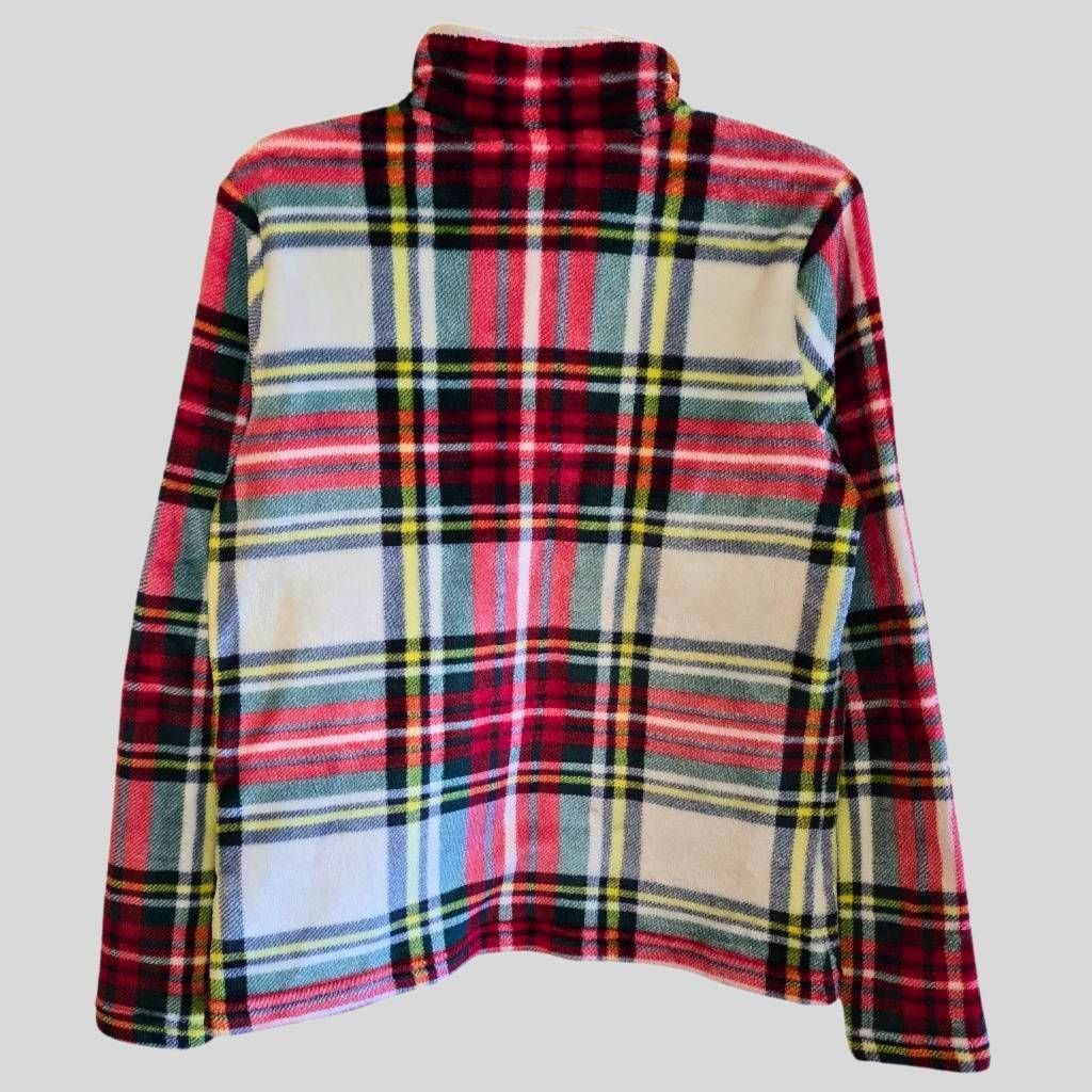 Vineyard Vines Vineyard Vines Women’s Plaid 1/4 Zip Fleece Pullover Size M Soft Lightweight Size M / US 6-8 / IT 42-44 - 3 Thumbnail