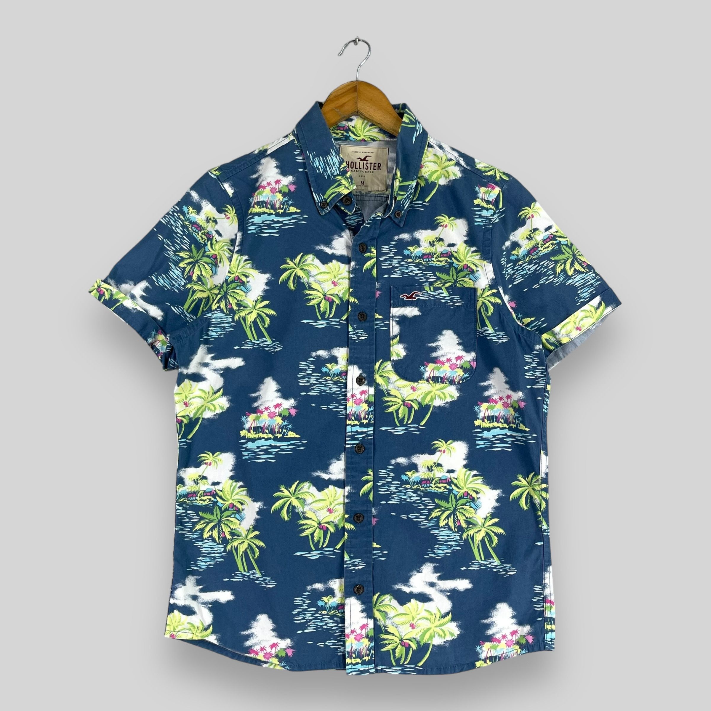 Japanese Brand Vintage HOLLYSTER Aloha Tropical Coconut Tree Hawaii Shirt Size US M / EU 48-50 / 2 - 1 Thumbnail