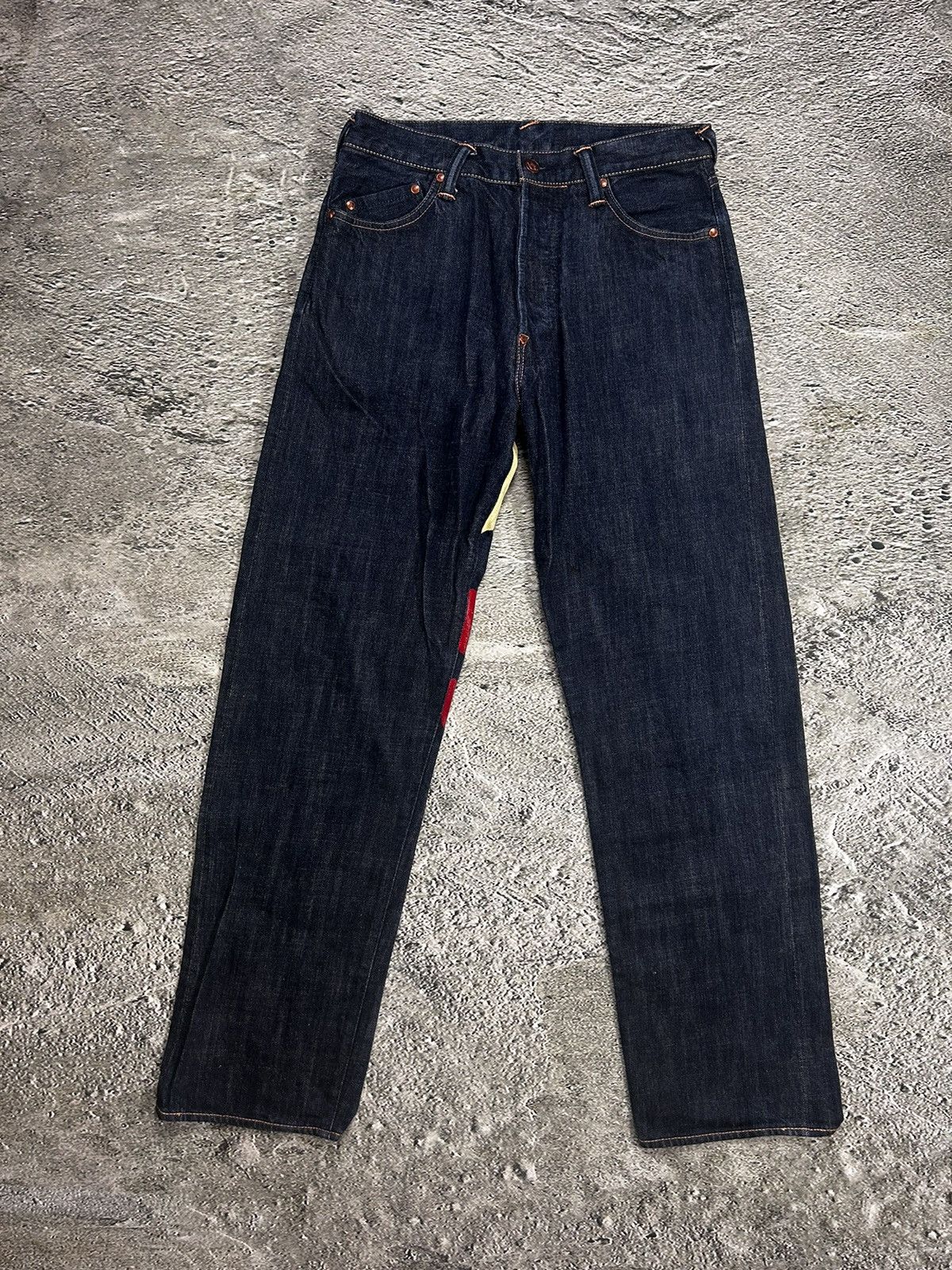 Evisu Evisu Yamane face jeans vintage selvedge denim Japan RARE Size US 31 - 6 Thumbnail