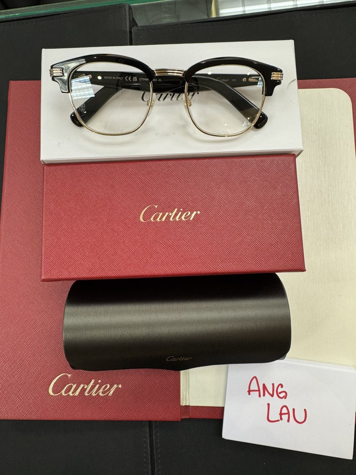 Cartier Cartier Gold Clubmaster Eyeglasses Glasses Size ONE SIZE - 1 Thumbnail