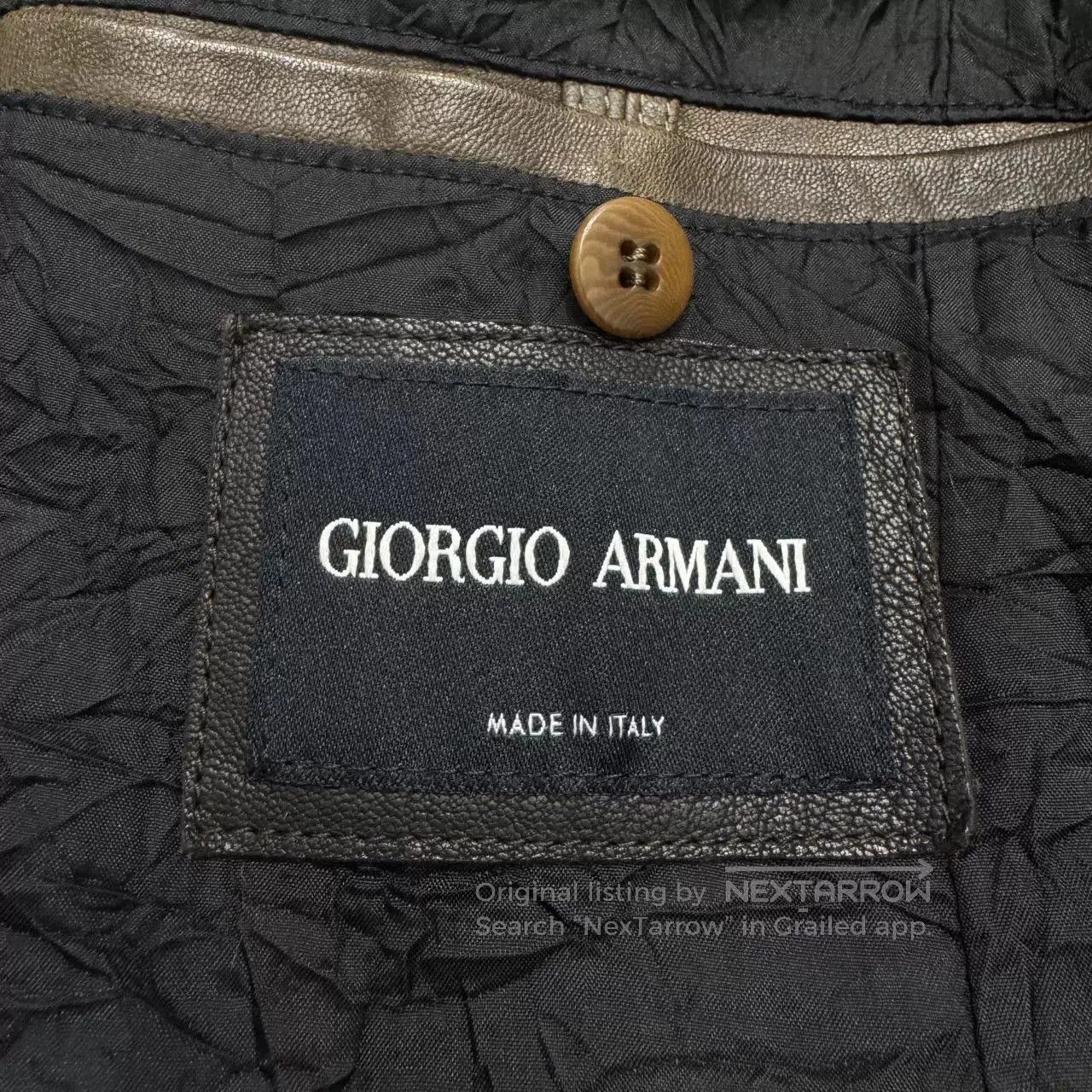 Giorgio Armani Giorgio Armani Lambskin Leather Coat. Size US M / EU 48-50 / 2 - 2 Thumbnail