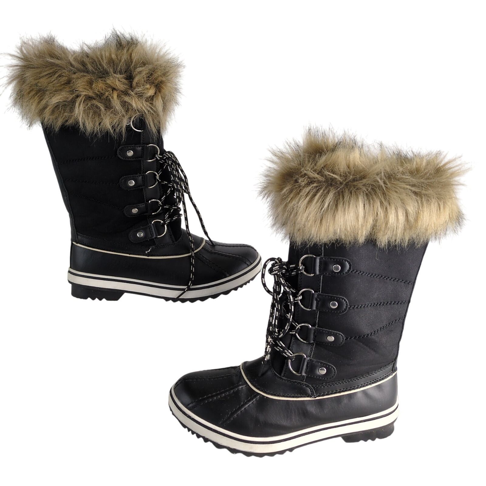 Other Globalwin Women's 8 Faux Fur Trimmed Insulated Snow Boots Size US 8 / IT 38 - 1 Thumbnail