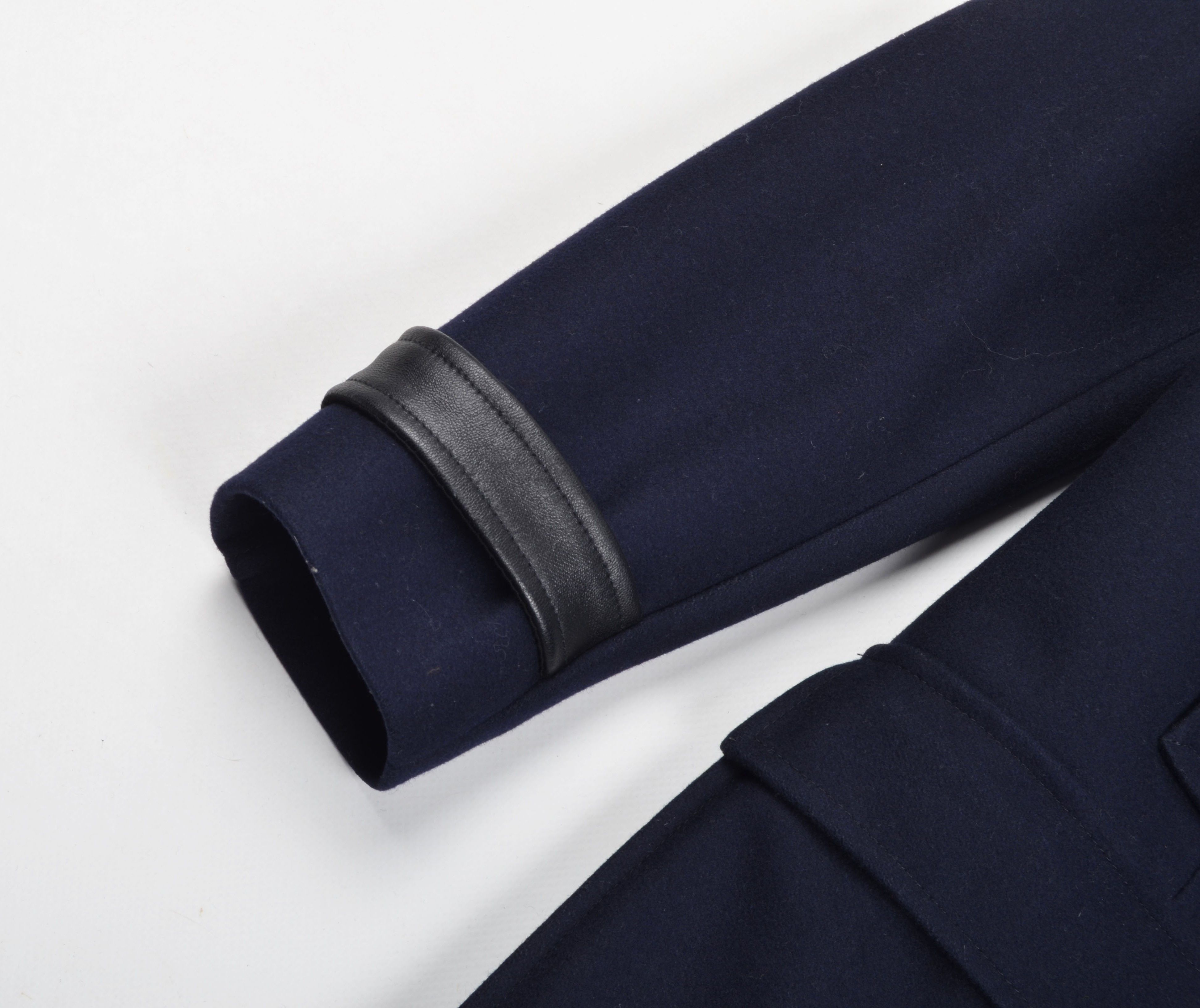 The Kooples The Kooples Navy Wool Cashmere Blend Duffle Coat Size XS / US 0-2 / IT 36-38 - 7 Thumbnail