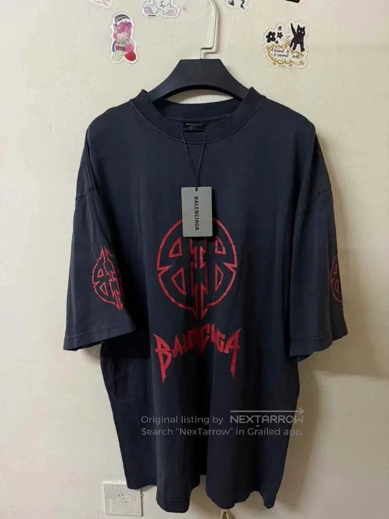 Balenciaga Bitcoin totemic asymmetrical short-sleeved T-sh