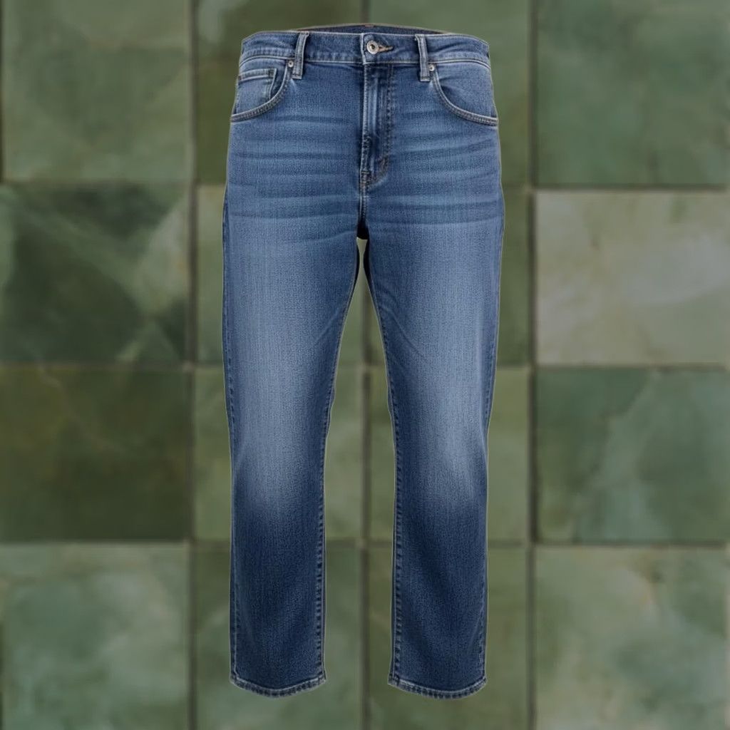 Lucky Brand Lucky Brand 412 Athletic Slim Jeans Mens 36x27 Blue Medium Wash Tapered Zip Fly Size US 36 / EU 52 - 1 Thumbnail