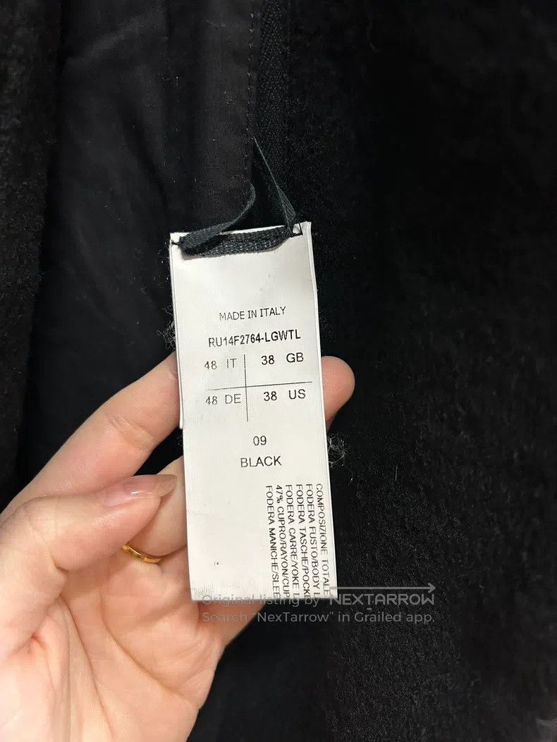 Rick Owens RICK OWENS Men's Leather Jacket, Runway Long Coat Size US M / EU 48-50 / 2 - 3 Thumbnail