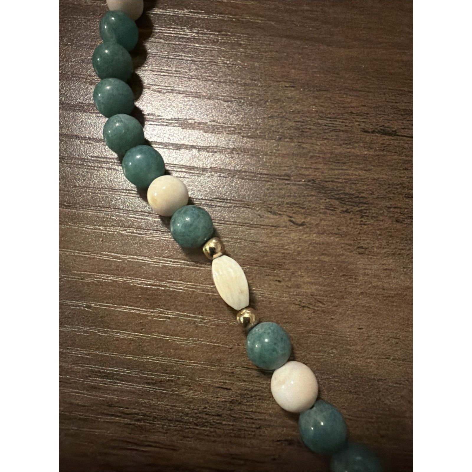 The Unbranded Brand Peruvian Turquoise Jade Beaded Necklace Sterling Silver Size ONE SIZE - 2 Thumbnail