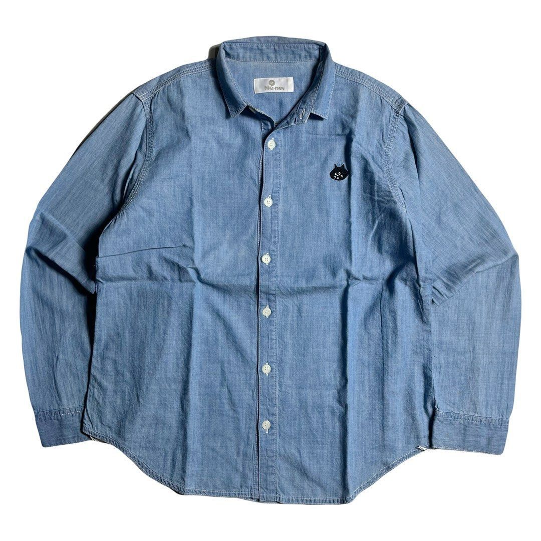 Ne-Net Ne-net by Issey Miyake Nya Denim Shirt Size US M / EU 48-50 / 2 - 1 Thumbnail