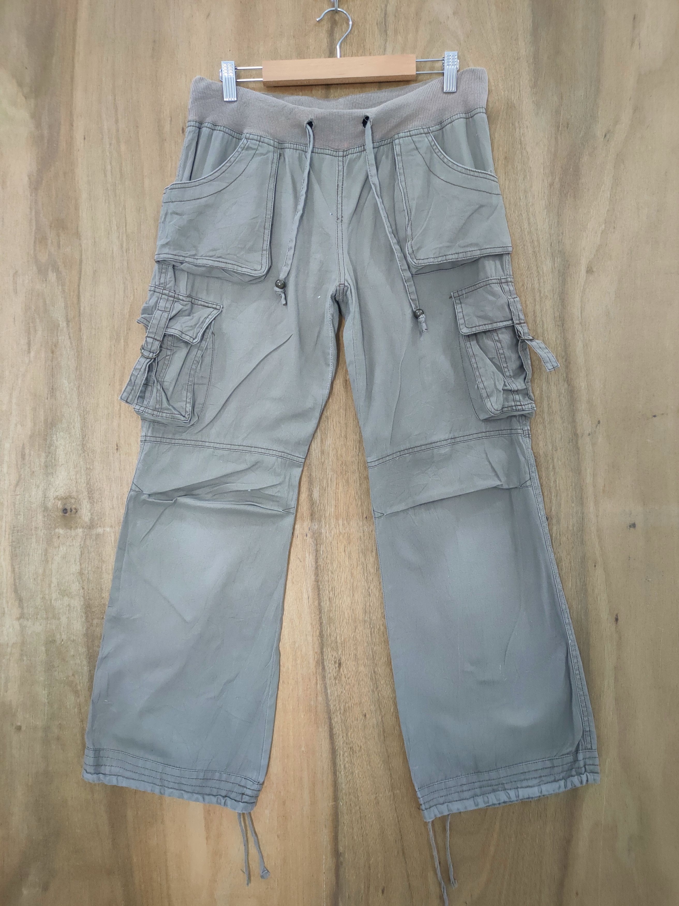 Japanese Brand × Vintage VINTAGE DGY SPRING WAIST FADED FLARED CARGO PANTS Size US 30 / EU 46 - 1 Thumbnail