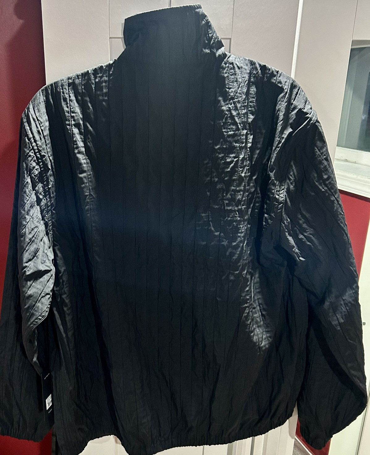 Pleasures PLEASURES Rescue Pleated Track Jacket – Black size large Size US L / EU 52-54 / 3 - 16 Thumbnail