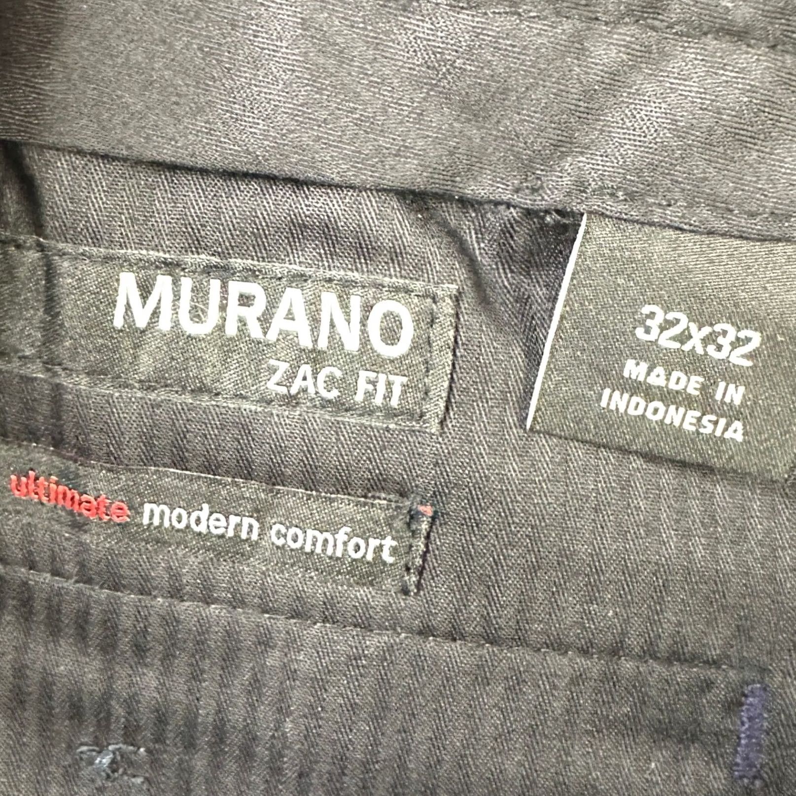Murano Murano Zac Fit Mens 32X32 Dress Pants Navy Blue Plaid Flat Front Authentic NEW Size US 32 / EU 48 - 4 Thumbnail