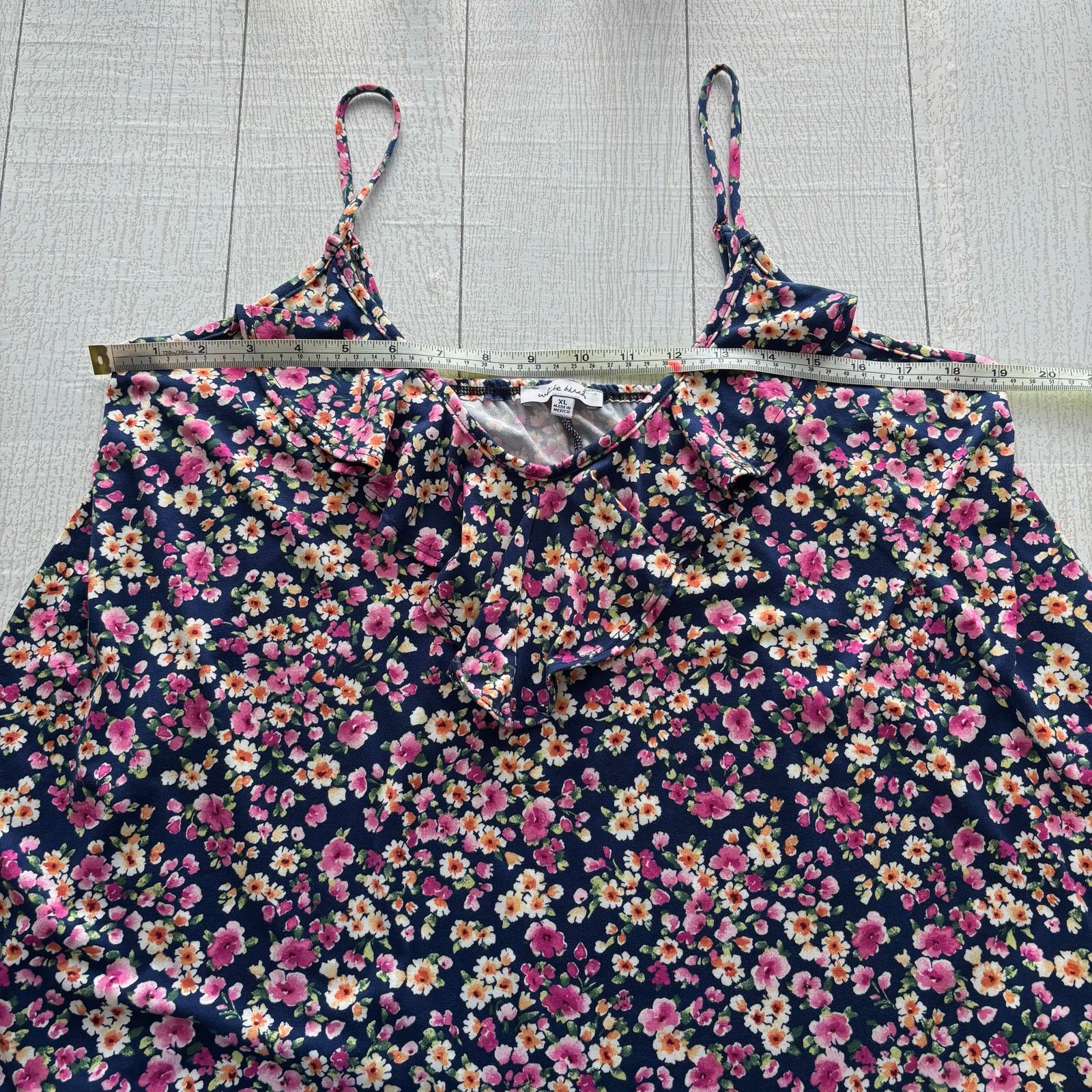 Other White Birch Navy Blue and Floral Tank Top Size XL Size XL / US 12-14 / IT 48-50 - 6 Thumbnail