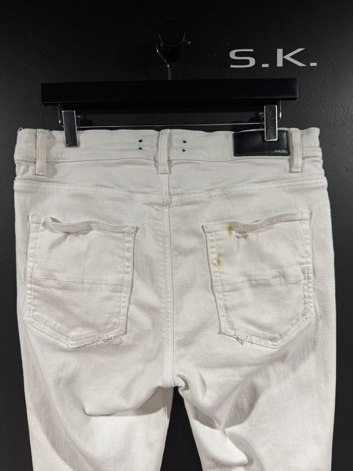 Amiri Amiri White Distressed Stacked Denim Jeans 36x33 Size US 36 / EU 52 - 7 Thumbnail
