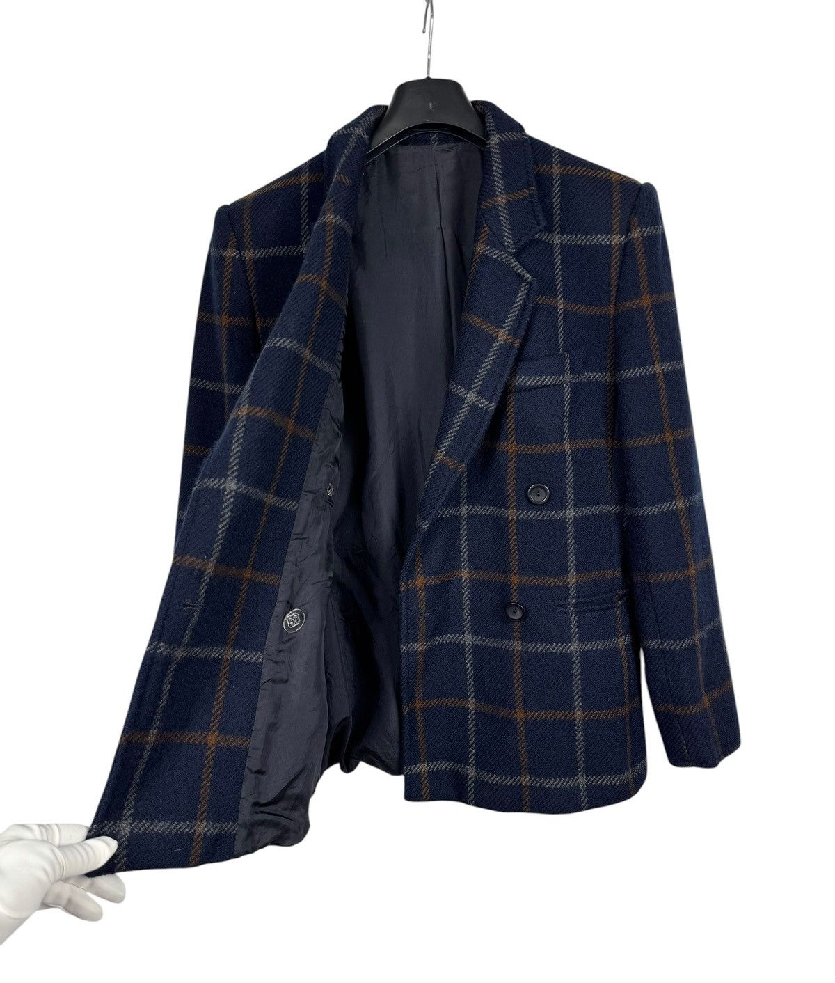Marella × Vintage Marella Plaid Wool Vintage Blazer Jacket size US6 IT40 Size M / US 6-8 / IT 42-44 - 9 Thumbnail