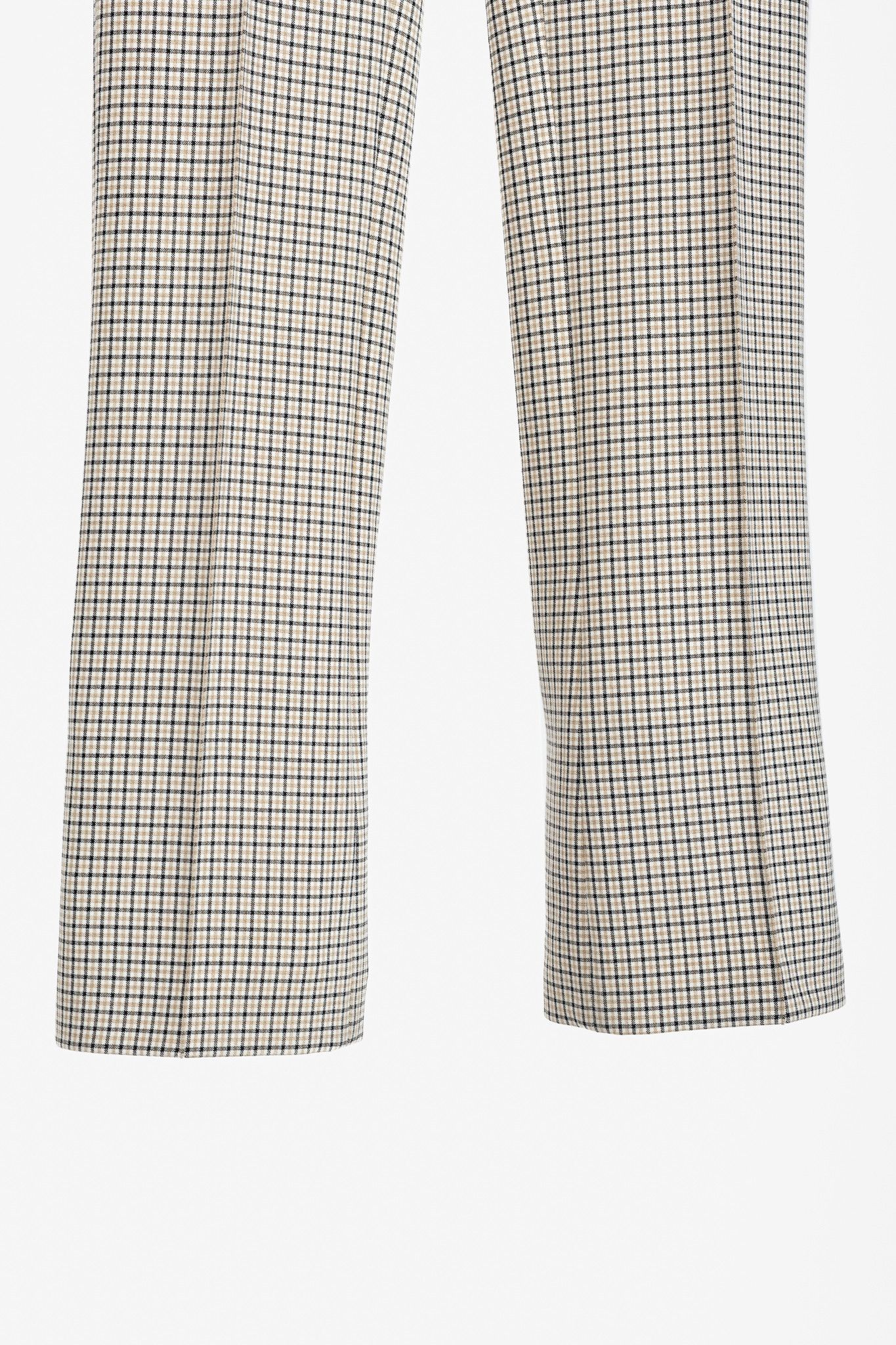 Akris Akris Punto Beige Plaid Bootcut Trousers Size 30" / US 8 / IT 44 - 5 Thumbnail