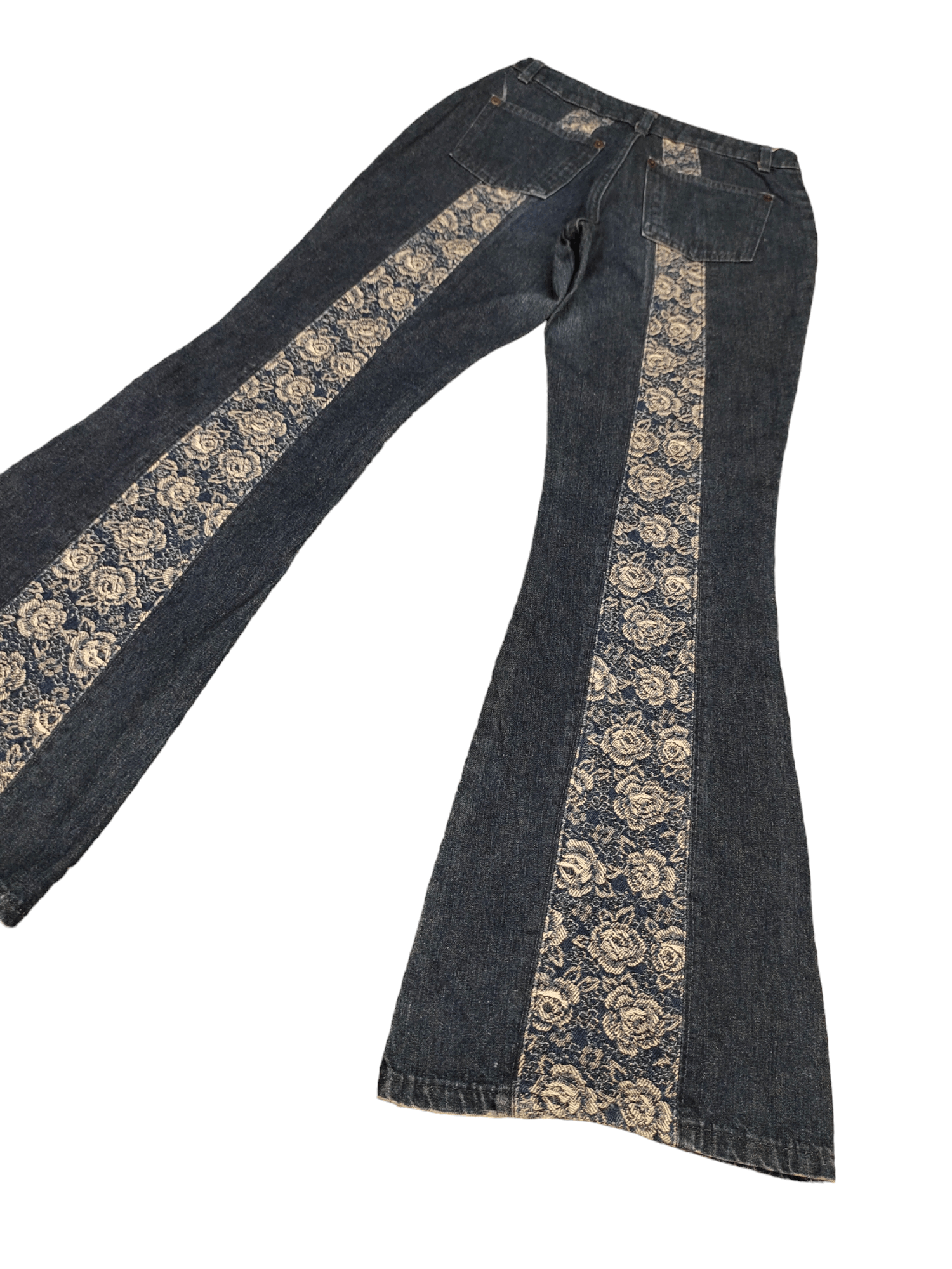 Hysteric Glamour Flare Jeans Flower Embroidered High Rise Bootcut Bellbottom Size US 27 - 12 Thumbnail
