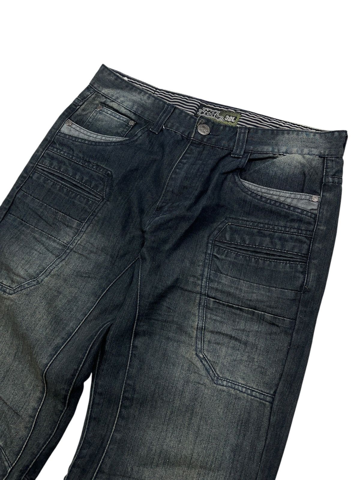 Japanese Brand × No Fear × Vintage Vintage y2k No Fear Washed Cargo Jeans Japanese Style Size US 32 / EU 48 - 5 Thumbnail