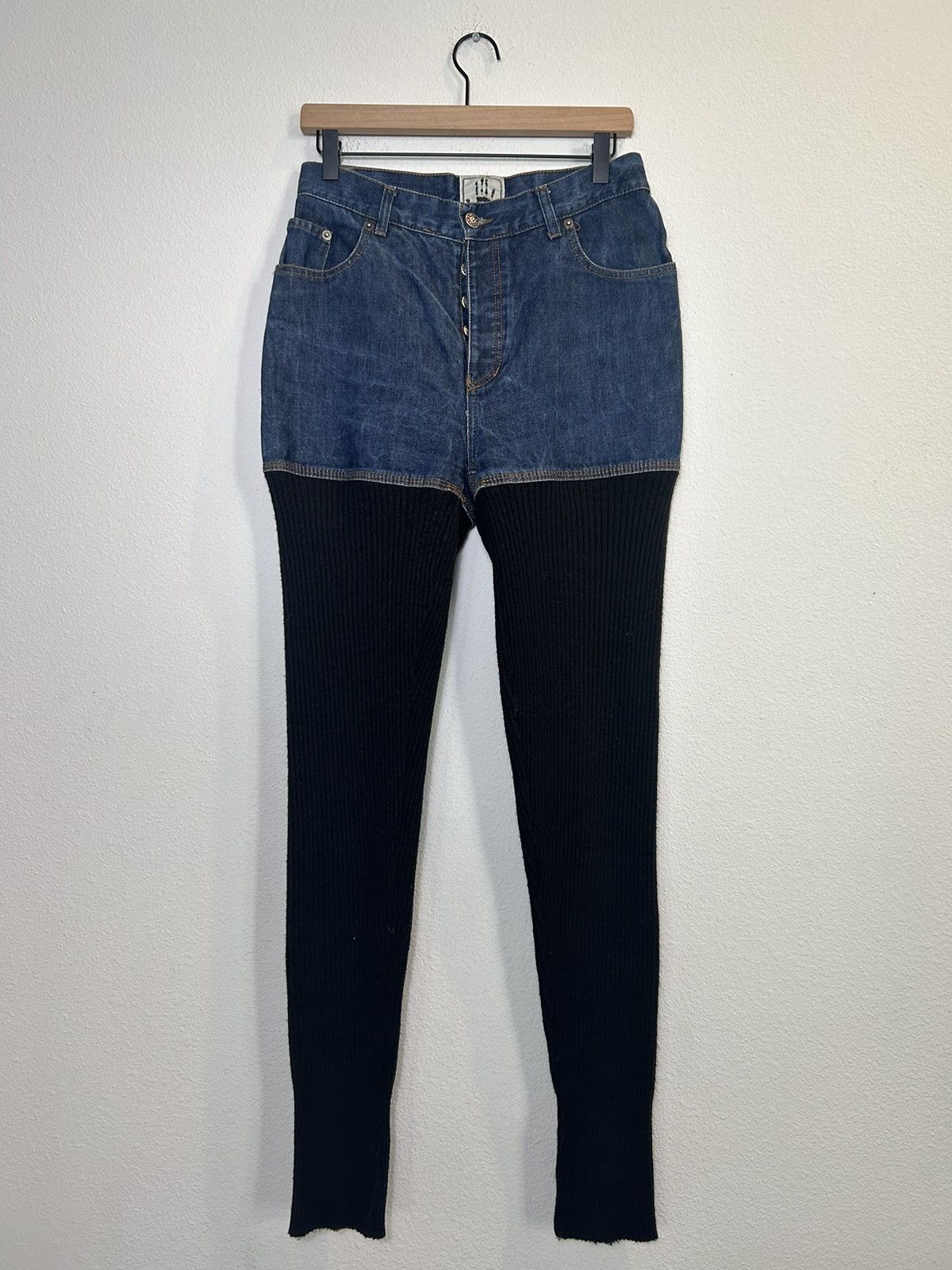 Jean Paul Gaultier Hybrid knit Skinny Jeans Size 30" / US 8 / IT 44 - 1 Thumbnail