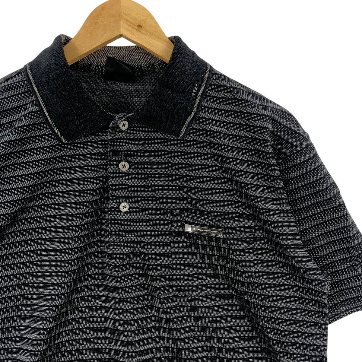 Dunlop Vintage DUNLOP MOTORSPORT RACING Team Striped Polo Tee Size US L / EU 52-54 / 3 - 5 Thumbnail