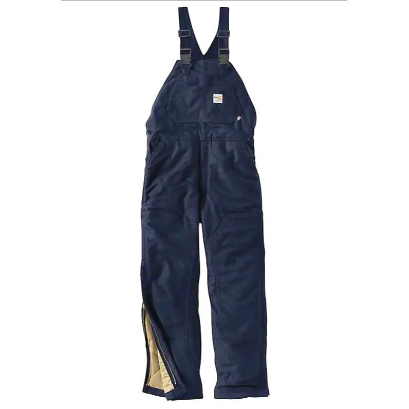 Carhartt Carhartt Mens Navy Blue FR Duck Bib Overall Quilt Lined Sz 3 Size US 34 / EU 50 - 2 Thumbnail