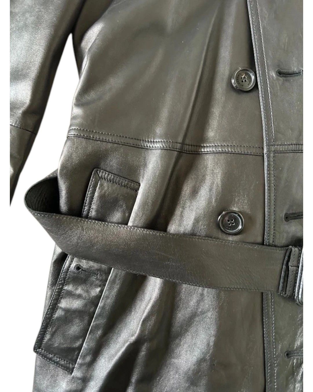 Burberry Prorsum VINTAGE LEATHER TRENCH COAT Size US M / EU 48-50 / 2 - 6 Thumbnail