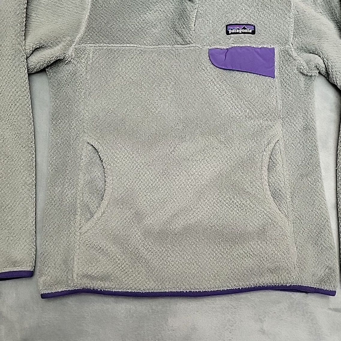 Patagonia Patagonia Re-Tool Snap-T Pullover Sweater Women S Gray Purple 1/4 Zip Fleece Vintage Logo All Seasons Casual Outdoor Nature Size S / US 4 / IT 40 - 2 Thumbnail