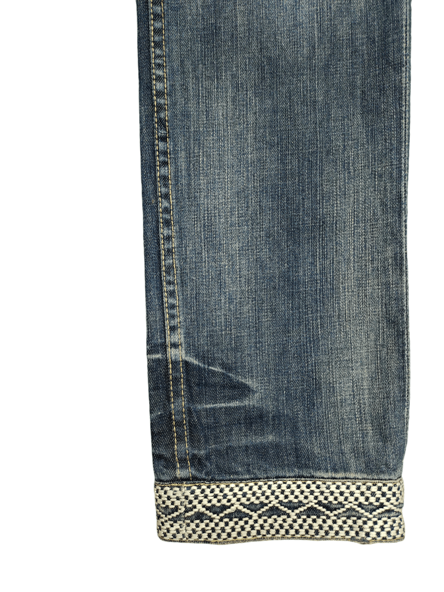 Morgan Homme Vintage Morgan Homme Japan sashiko Embroider Distress Jeans Size US 30 / EU 46 - 6 Thumbnail
