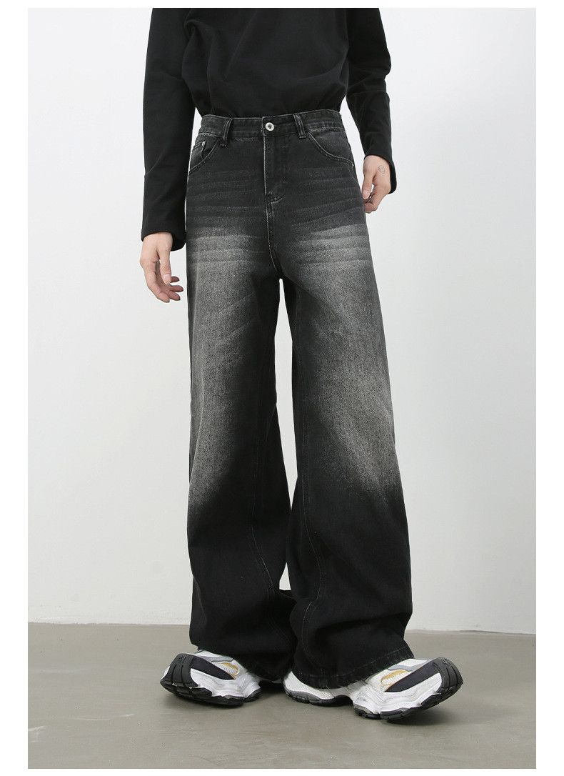 Japanese Brand × Jean Men's retro washed loose all-match casual straight jeans Size US 32 / EU 48 - 1 Thumbnail