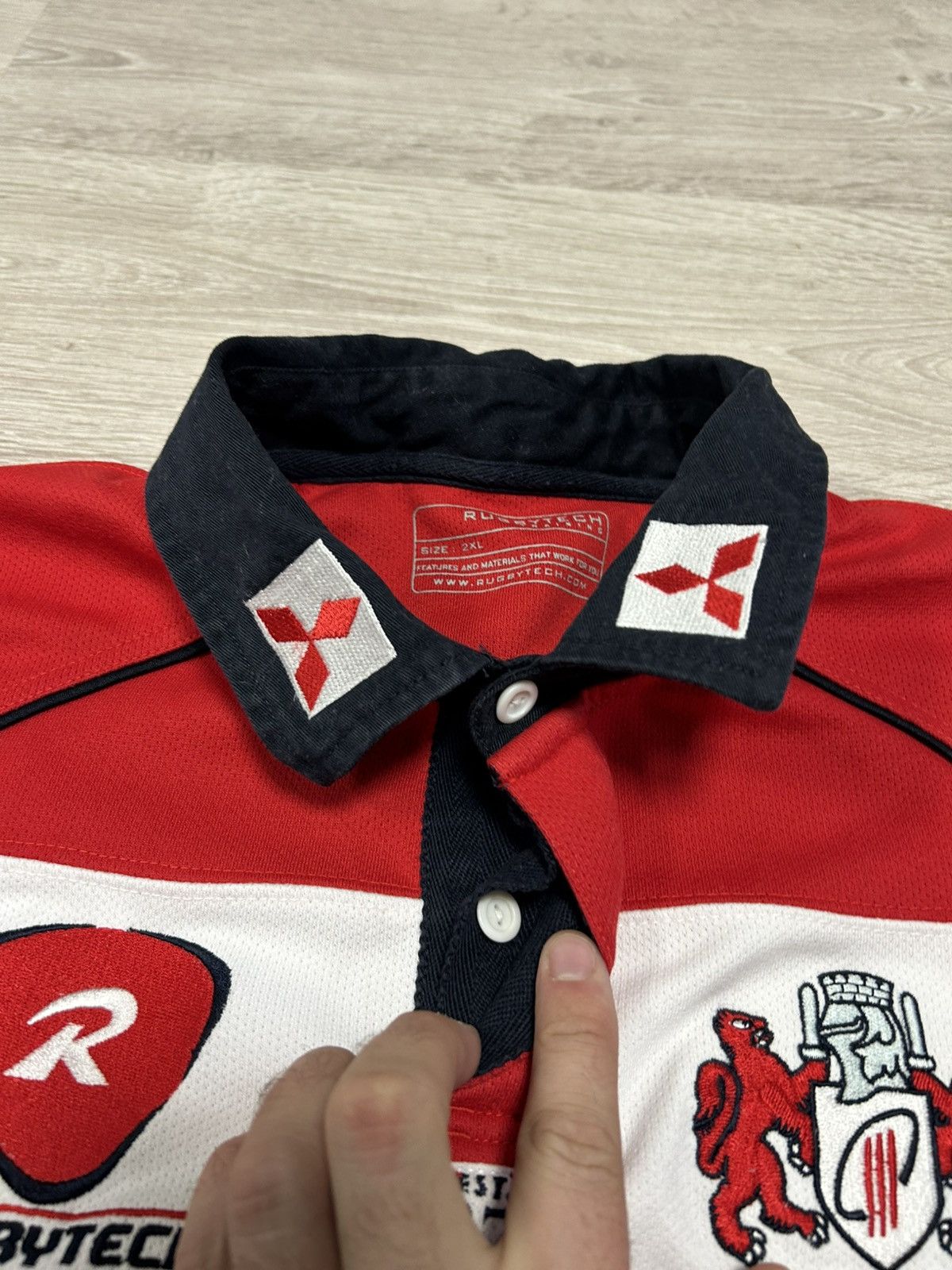 Vintage Gloucester Rugby Home Shirt 2009/2010 - Rugbytech XXL Size US XXL / EU 58 / 5 - 8 Thumbnail