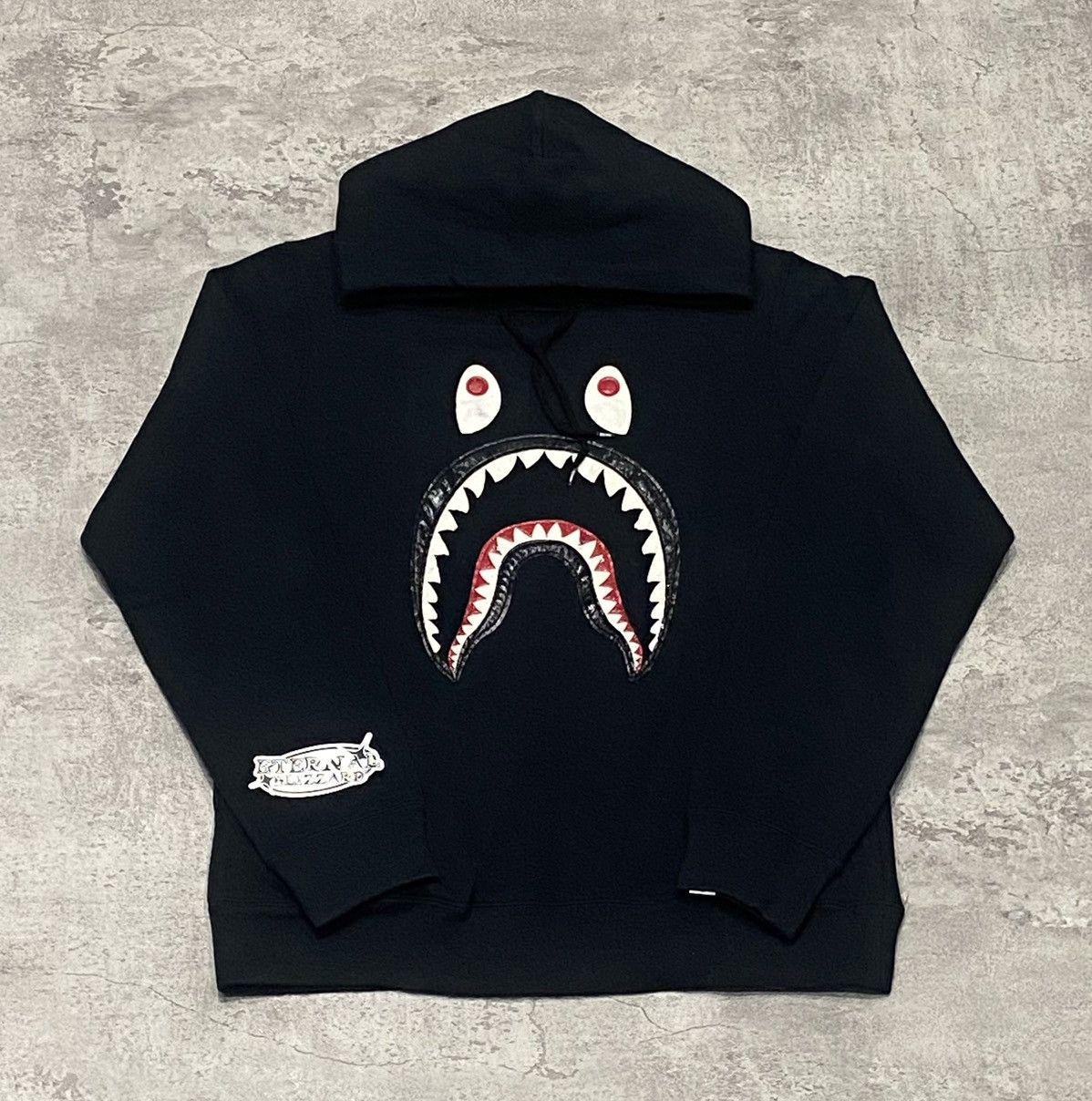Bape Bape Embroidery Shark Black Hoodie Pullover Size US L / EU 52-54 / 3 - 1 Thumbnail